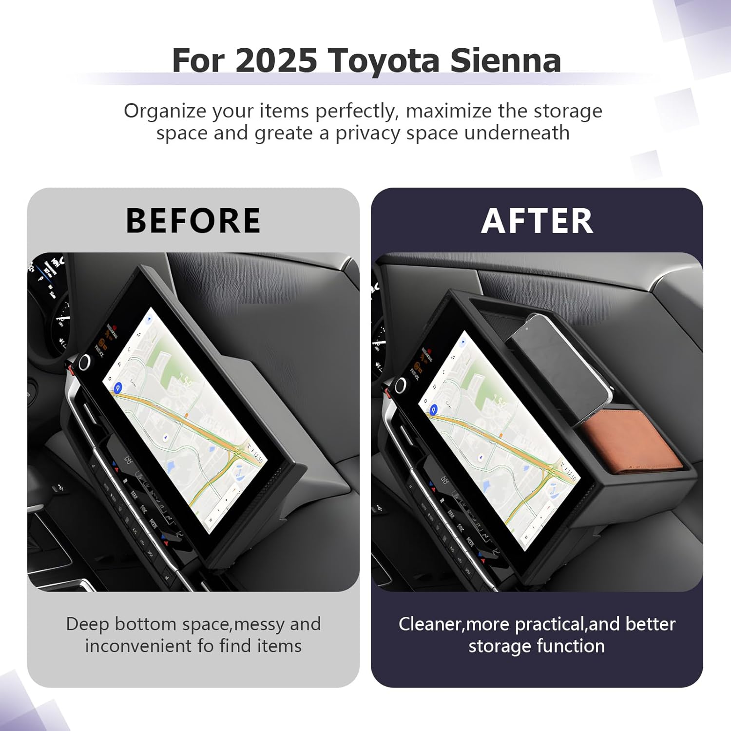 LUWU 2025 Sienna Dashboard Storage Tray 123 Inch Only