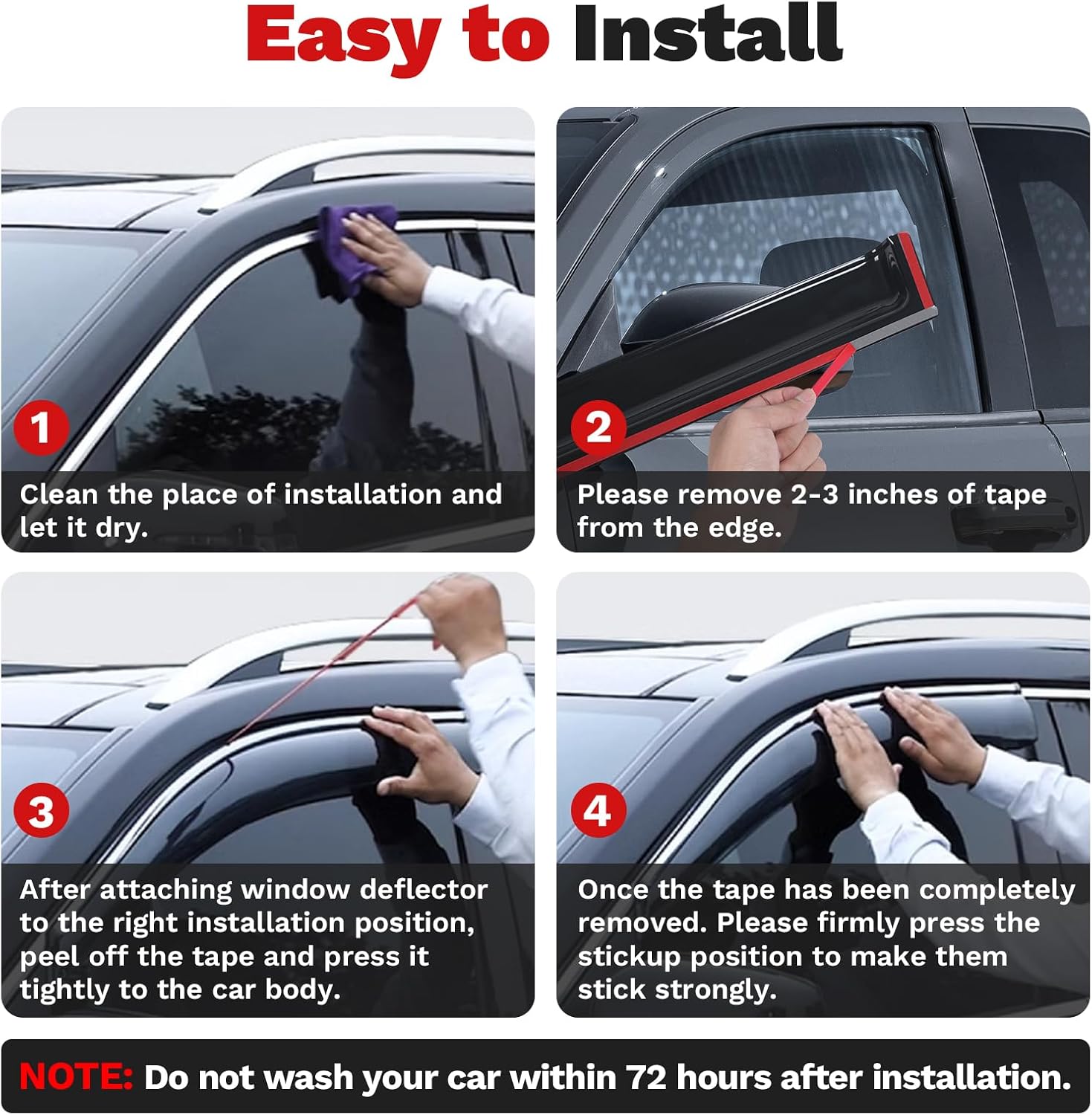 Canvcle Window Visors Rain Guards for 2025 2026 Chevrolet Equinox