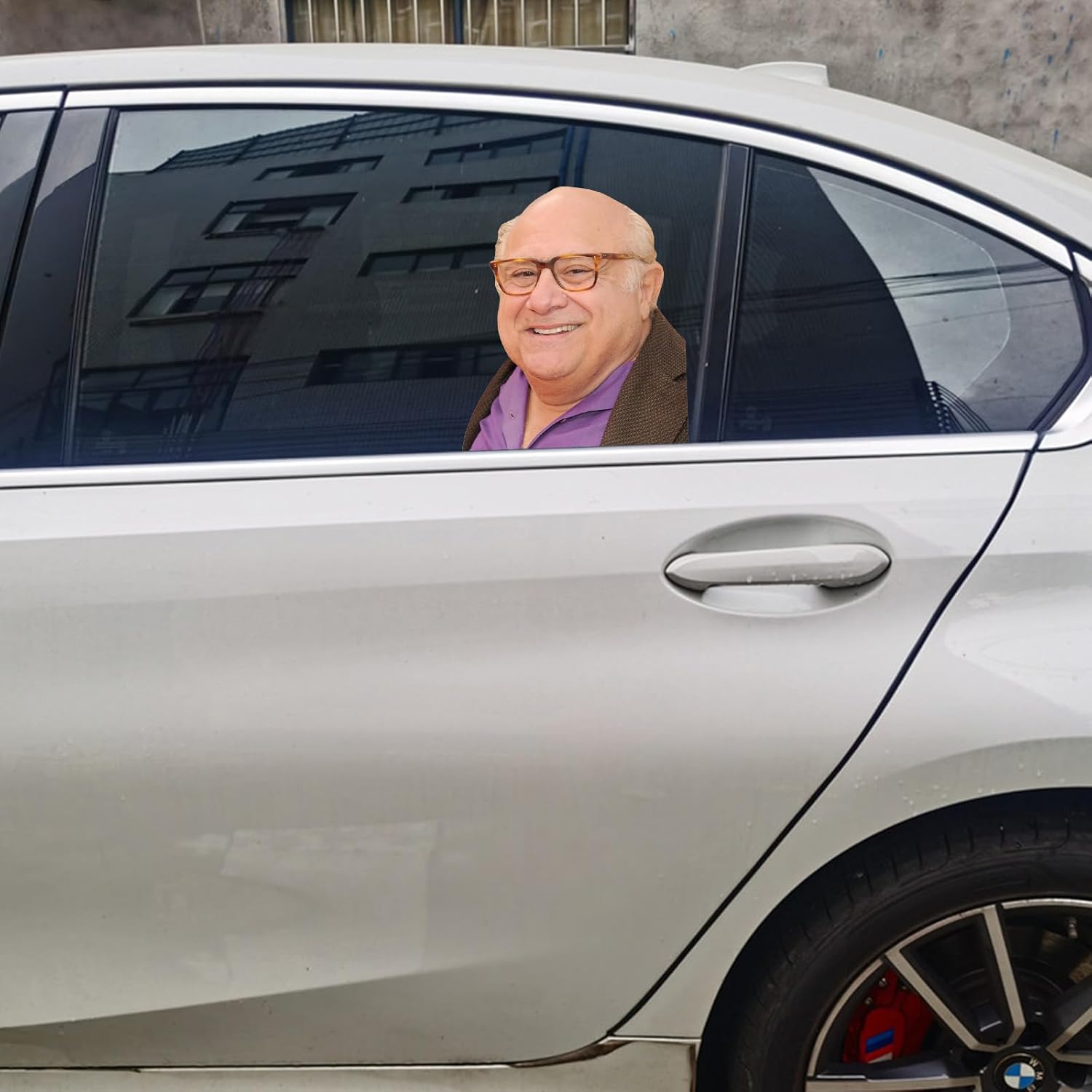 Danny DeVito Car Window Cling Funny Sticker Decal for Vehicles