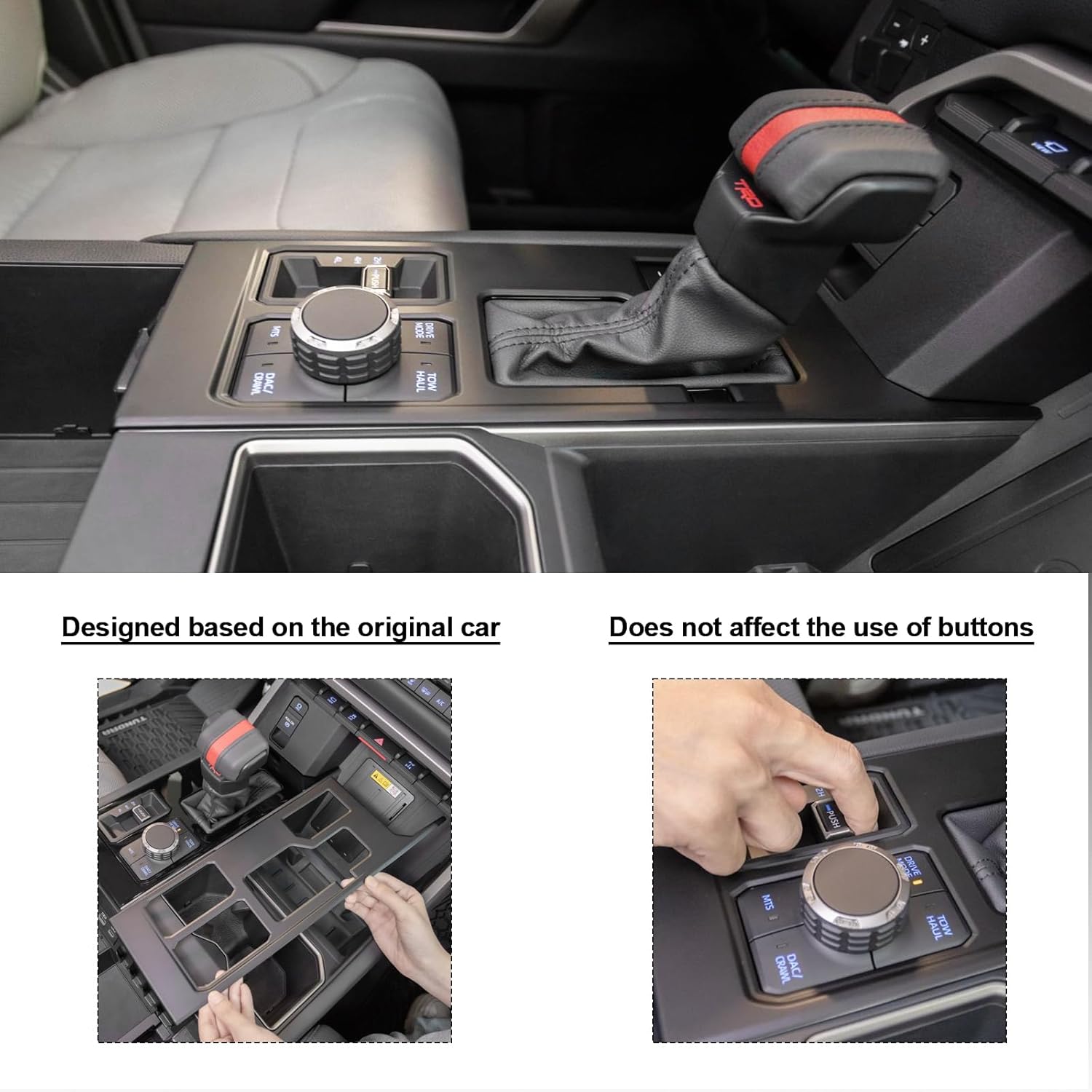 JDMCAR Gear Shift Panel Trim Cover for Toyota Tundra Sequoia 2022-2025