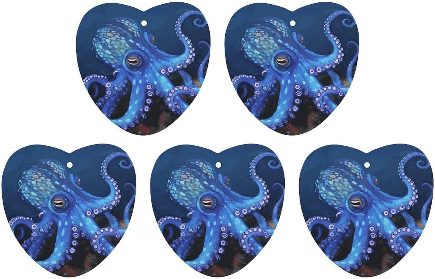 Blue Octopus Car Air Freshener Incense Chips 5 Pack