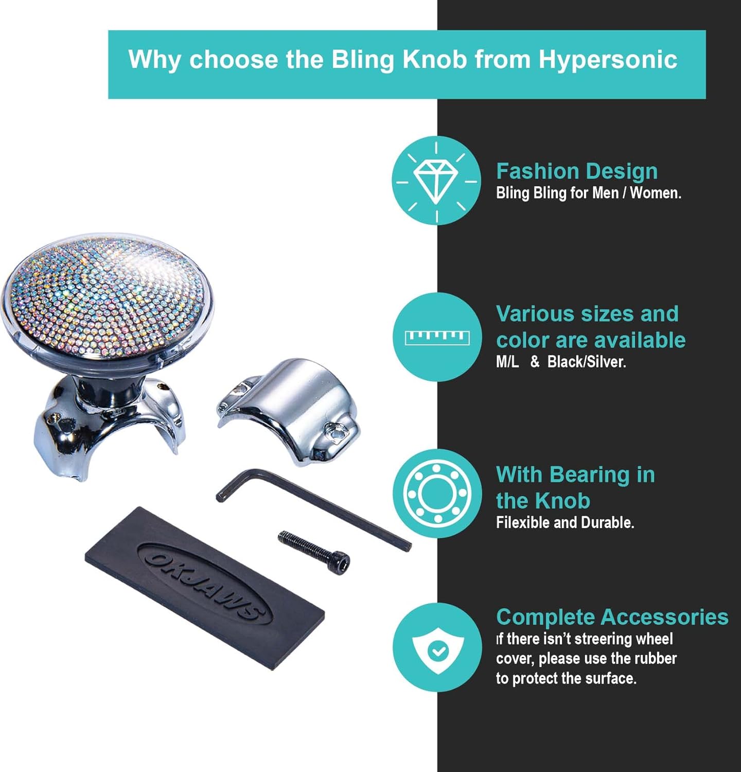 Hypersonic Bling Steering Wheel Spinner M 1