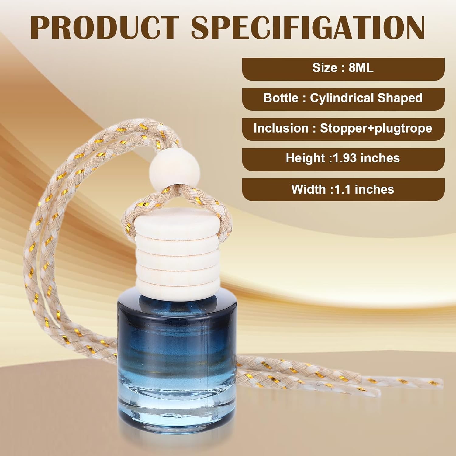 50 Pcs Cylinder Glass Air Freshener Bottles