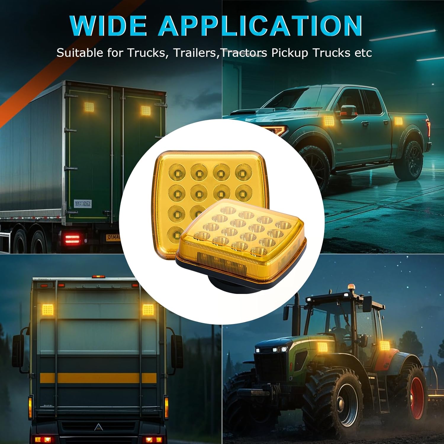 Markstor Wireless LED Road Flares Amber Emergency Strobe Lights