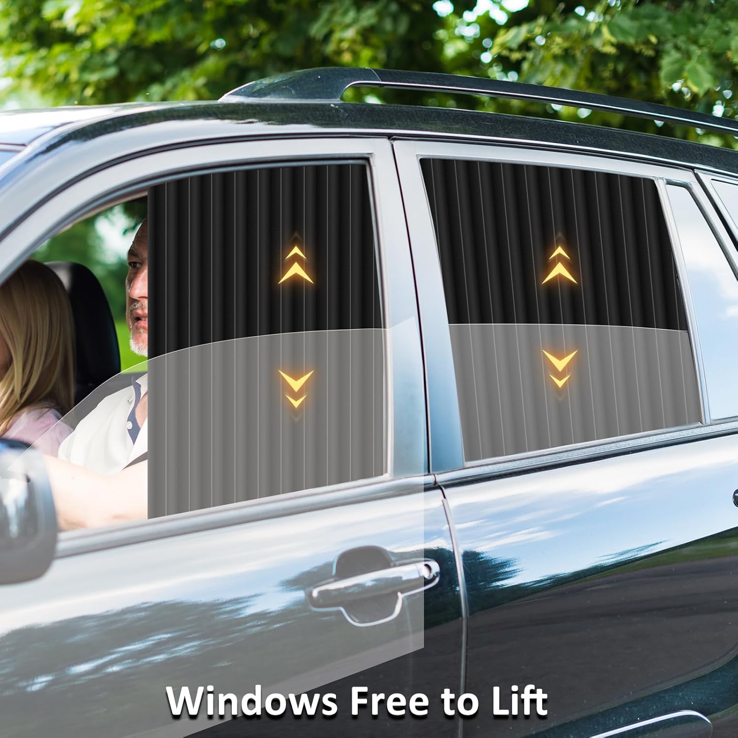 ZATOOTO 4 PCS Side Window Sun Shade Black Privacy Cover