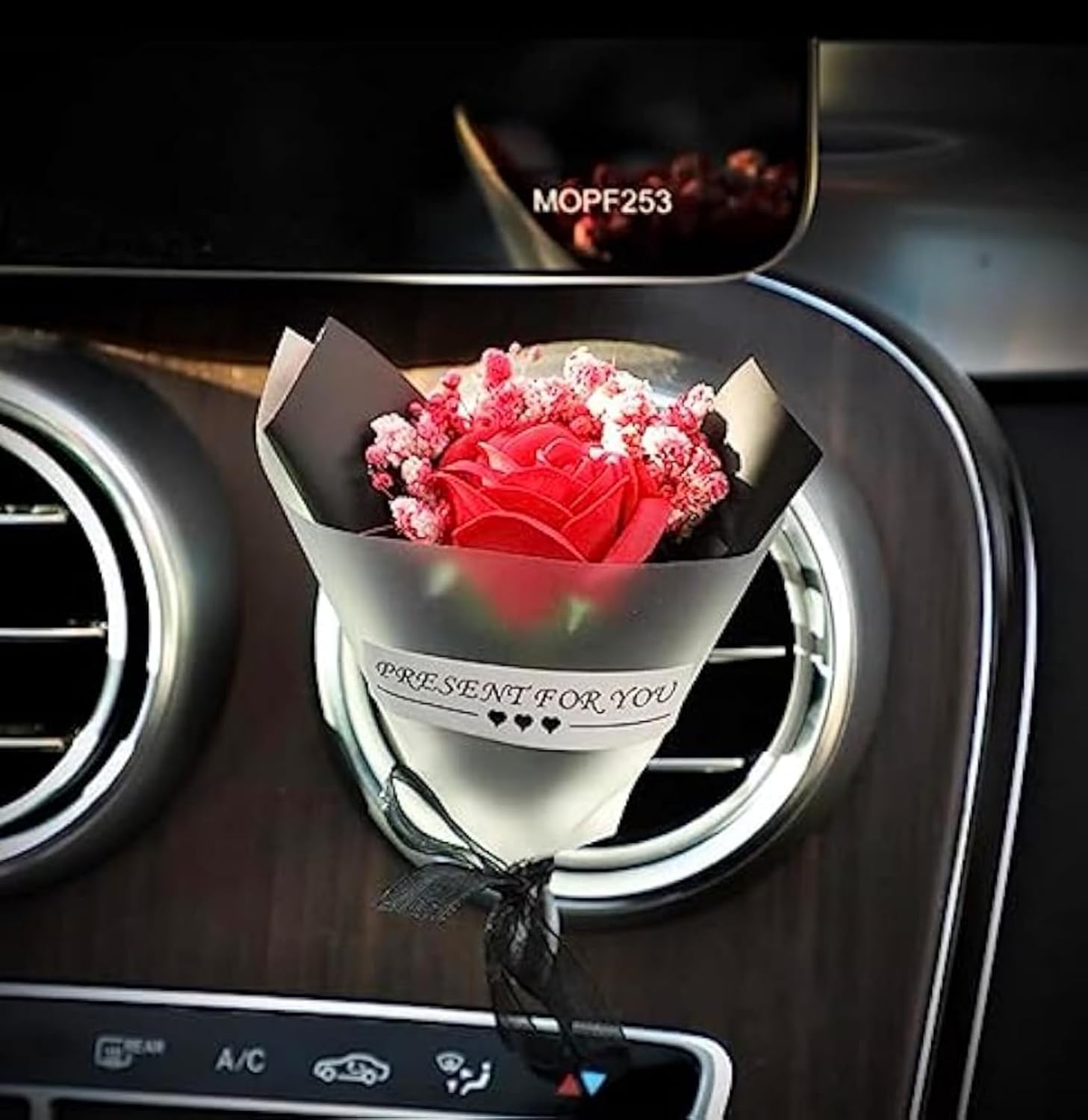 Cute Car Diffuser with Dried Rose Flowers