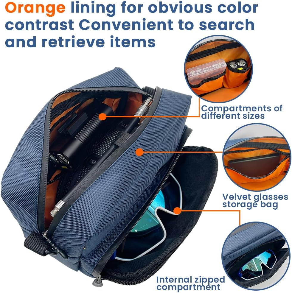 reygeak Motorcycle Handlebar Bag with Shoulder Strap