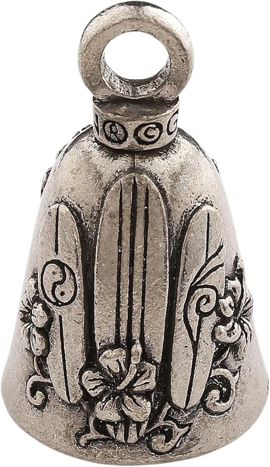 Guardian Bell Hawaiian Style Good Luck Bell with Keyring and Black Velvet Bag