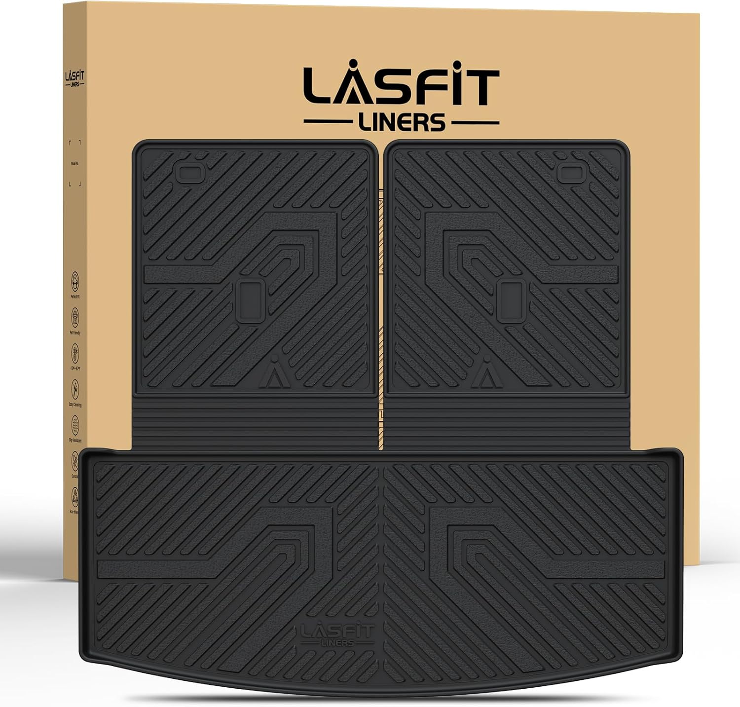 LASFIT Trunk Backrest Mat Ford Explorer 2020-2025 Black