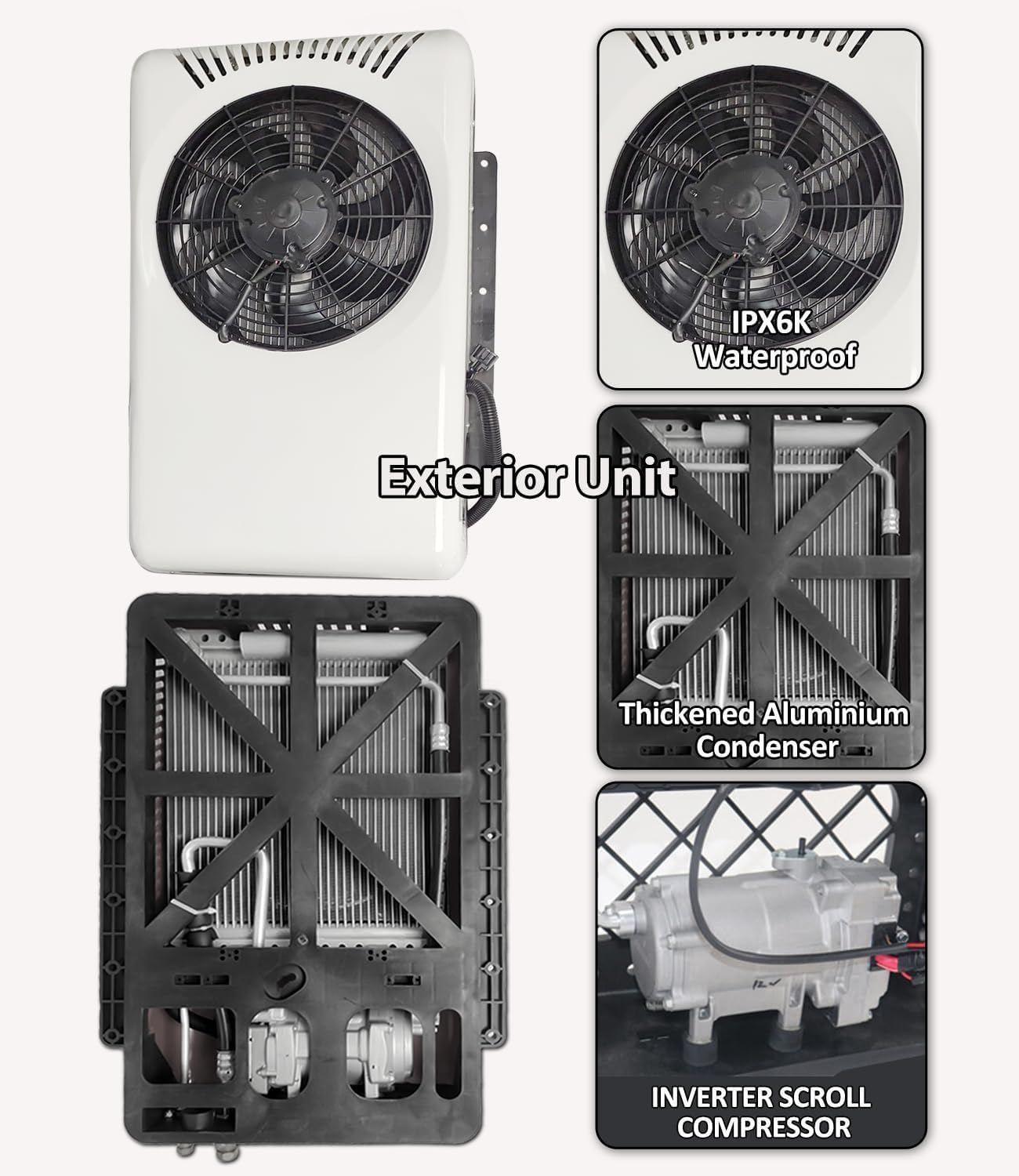 Mieligo 12V Mini Split Air Conditioner 8500BTU