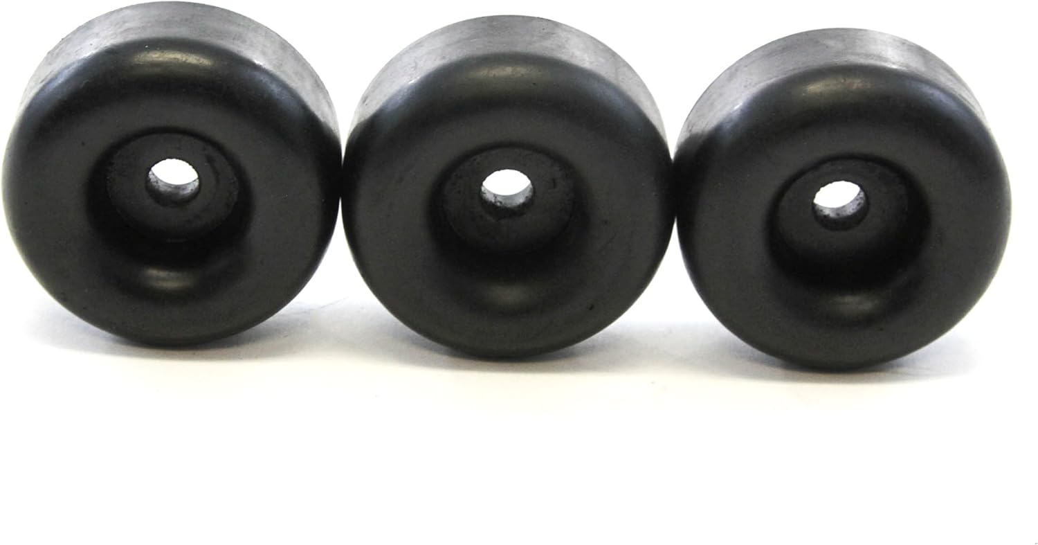 Red Hound Auto 3 Round Rubber Bumpers for Trailer Ramp Door
