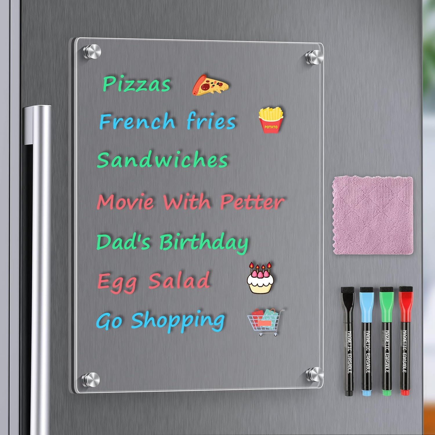 MaxGear Small Magnetic Dry Erase Board for Fridge