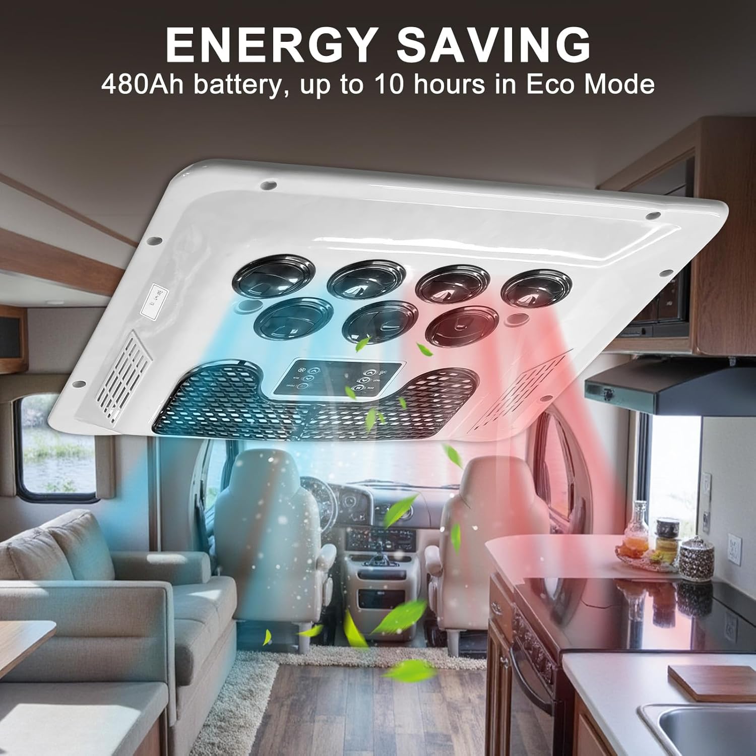 RV Rooftop 12V Air Conditioner with Heating and Cooling