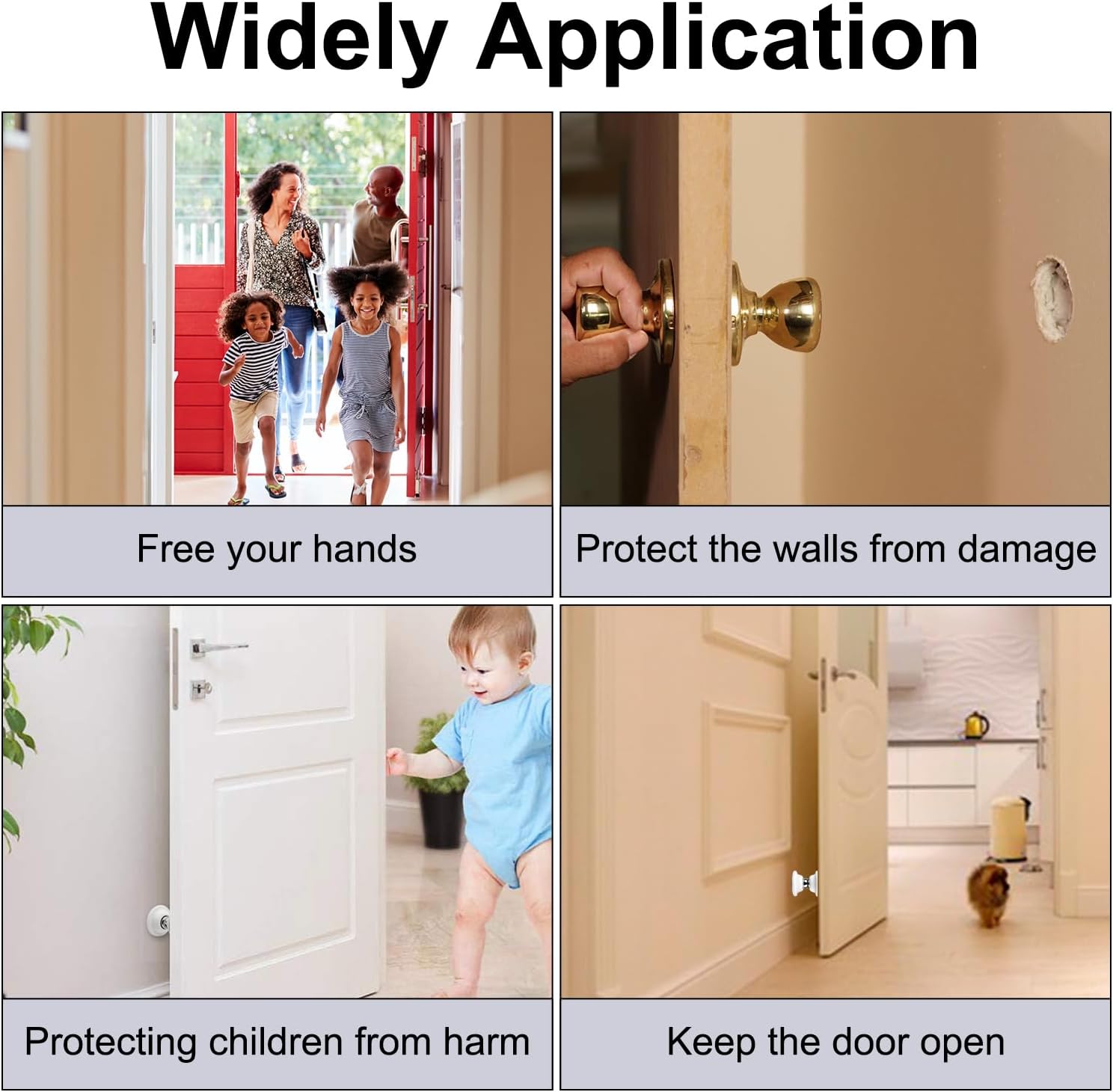 2 Pcs Magnetic Door Holder for RV Door Open White
