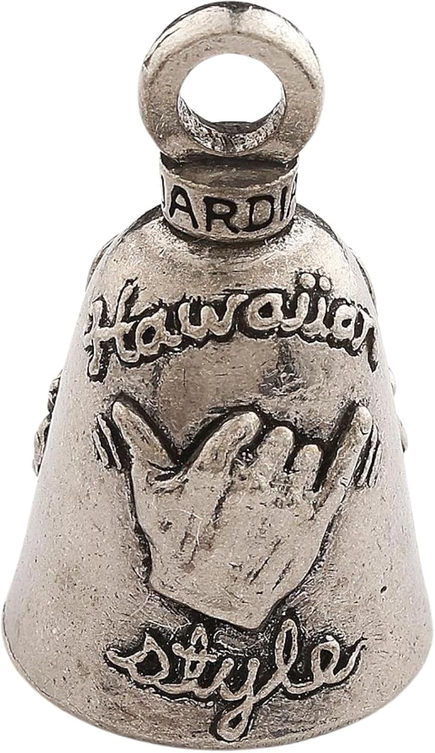 Guardian Bell Hawaiian Style Good Luck Bell with Keyring and Black Velvet Bag