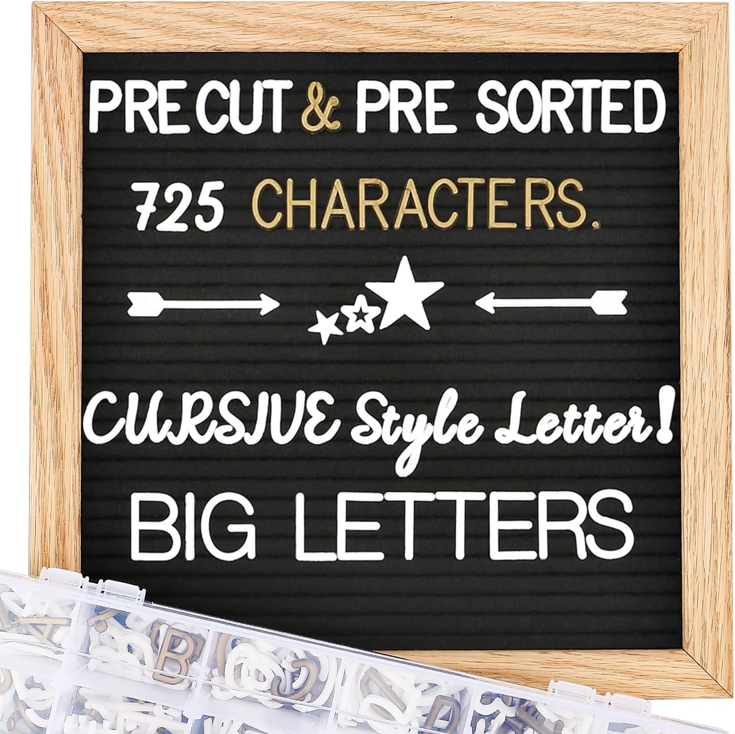 Changeable Felt Letter Board with Letters - 725 pcs First Day of School Board