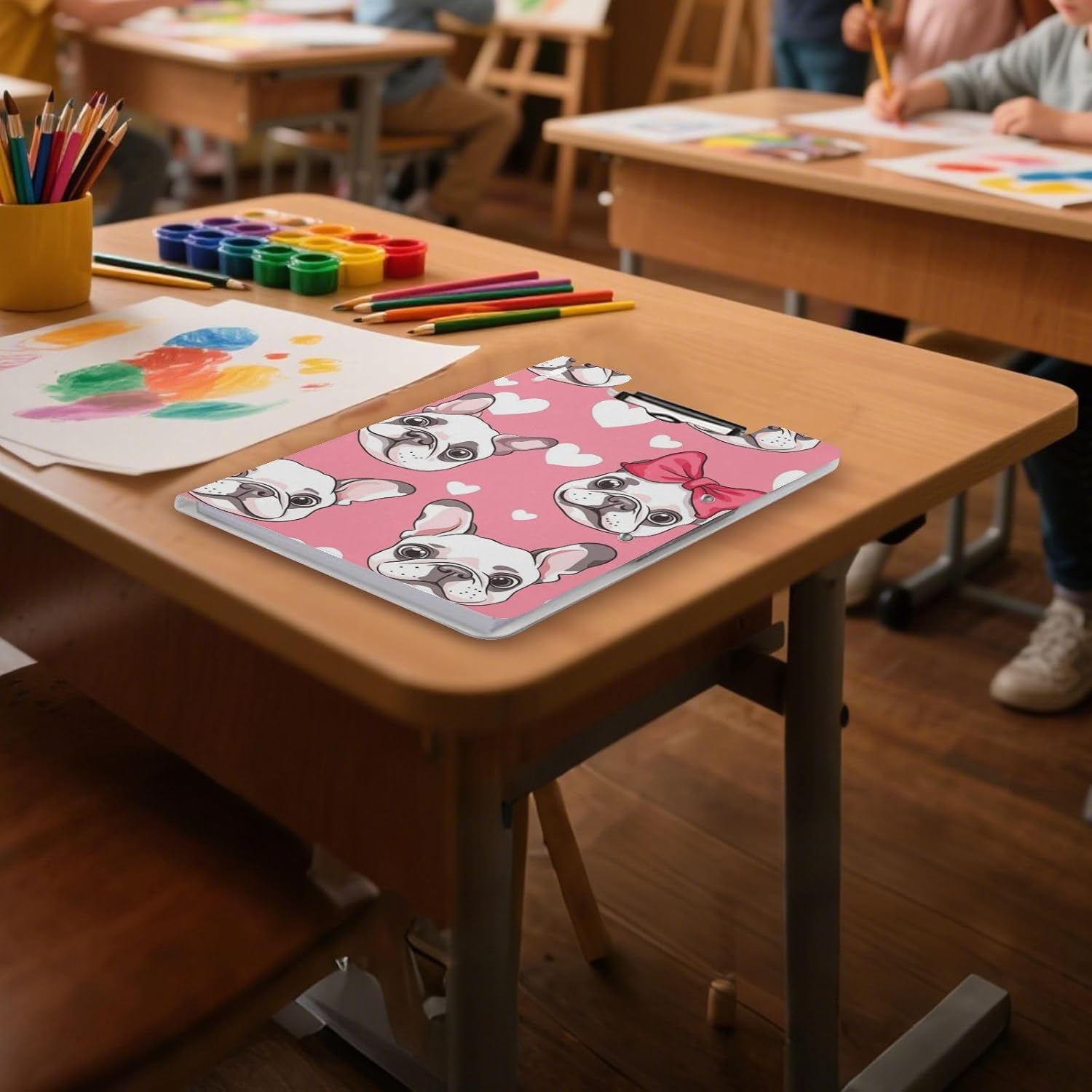 Kcldeci Clipboard Folder with French Bulldog Design