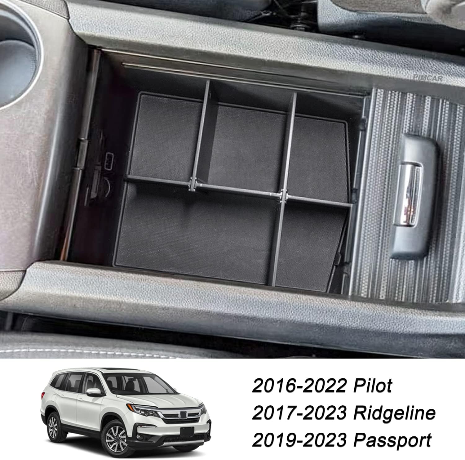 PIMCAR Center Console Organizer for Honda Pilot Ridgeline Passport
