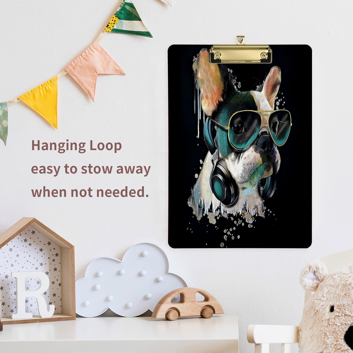 Eionryn French Bulldog Clipboard A4 Size Silver
