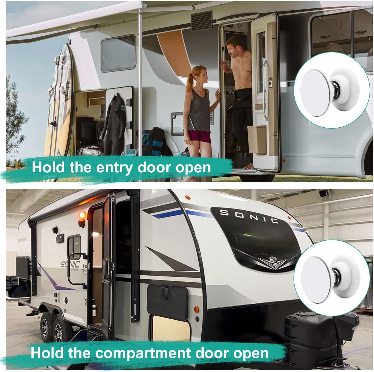 SUNCARACCL 2 PCS RV Magnetic Door Catch
