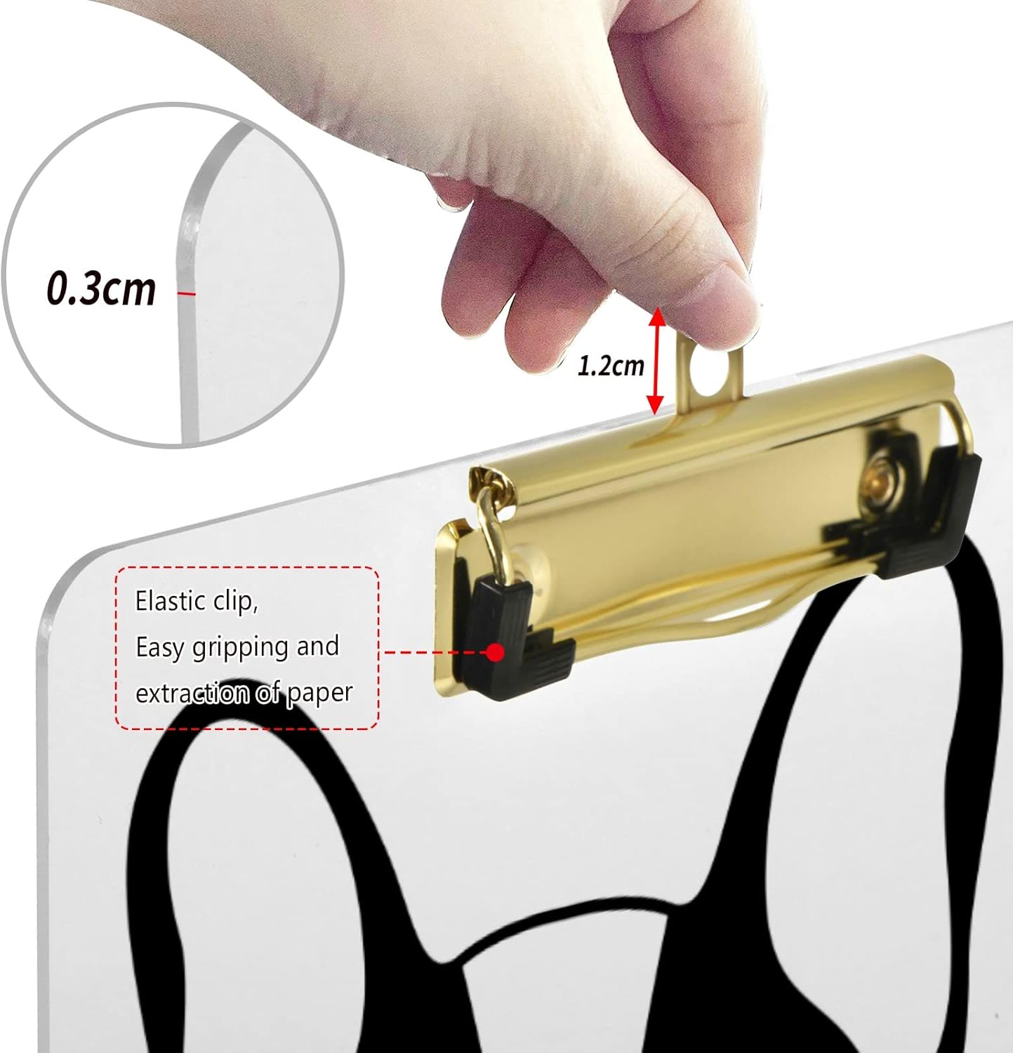 Eionryn Cute French Bulldog Clipboard Silver A4 Size