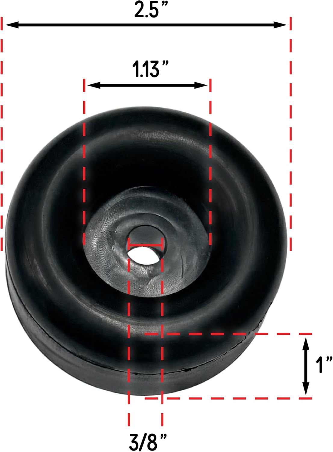 4 Rubber Bumpers for Trailer Ramp Door Replacement