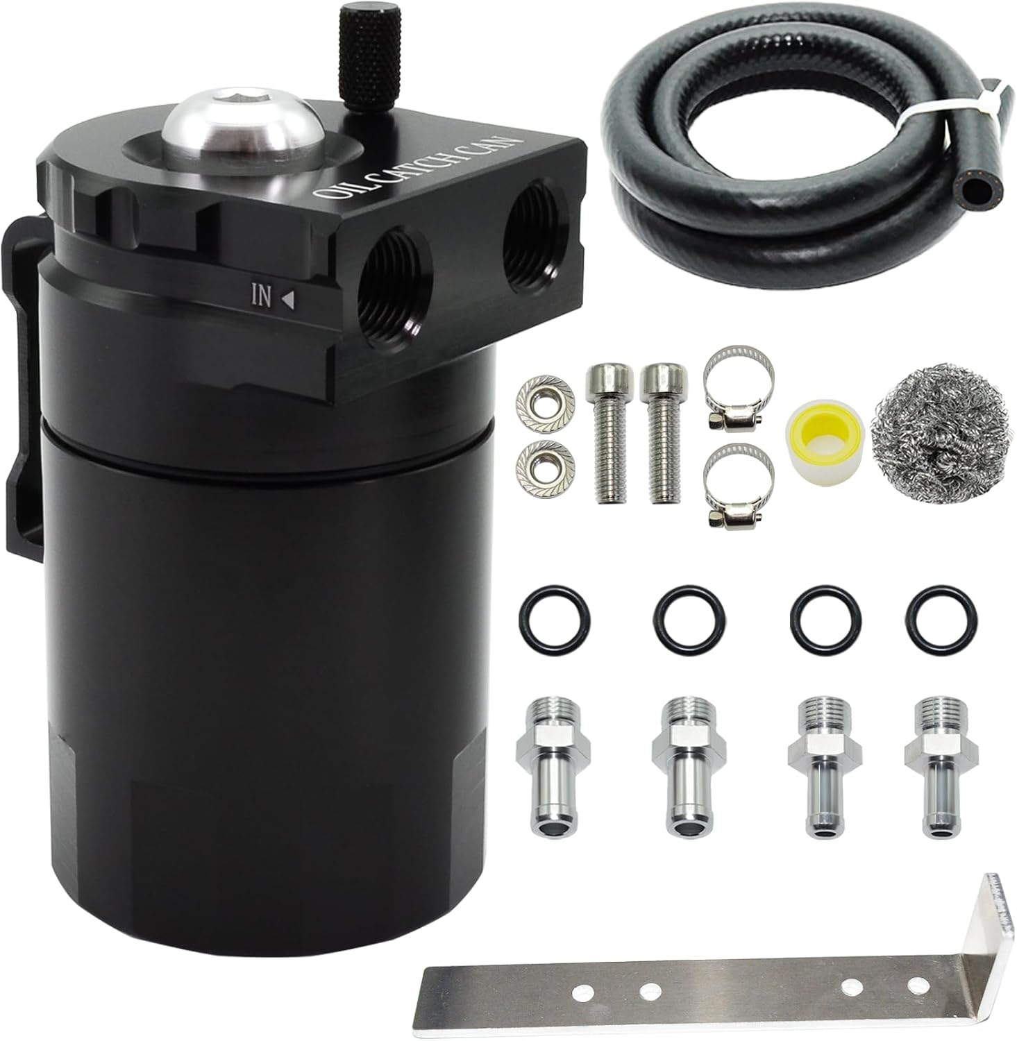 YIEXOVA Oil Separator Collection Tank 300ml Universal Aluminum Black