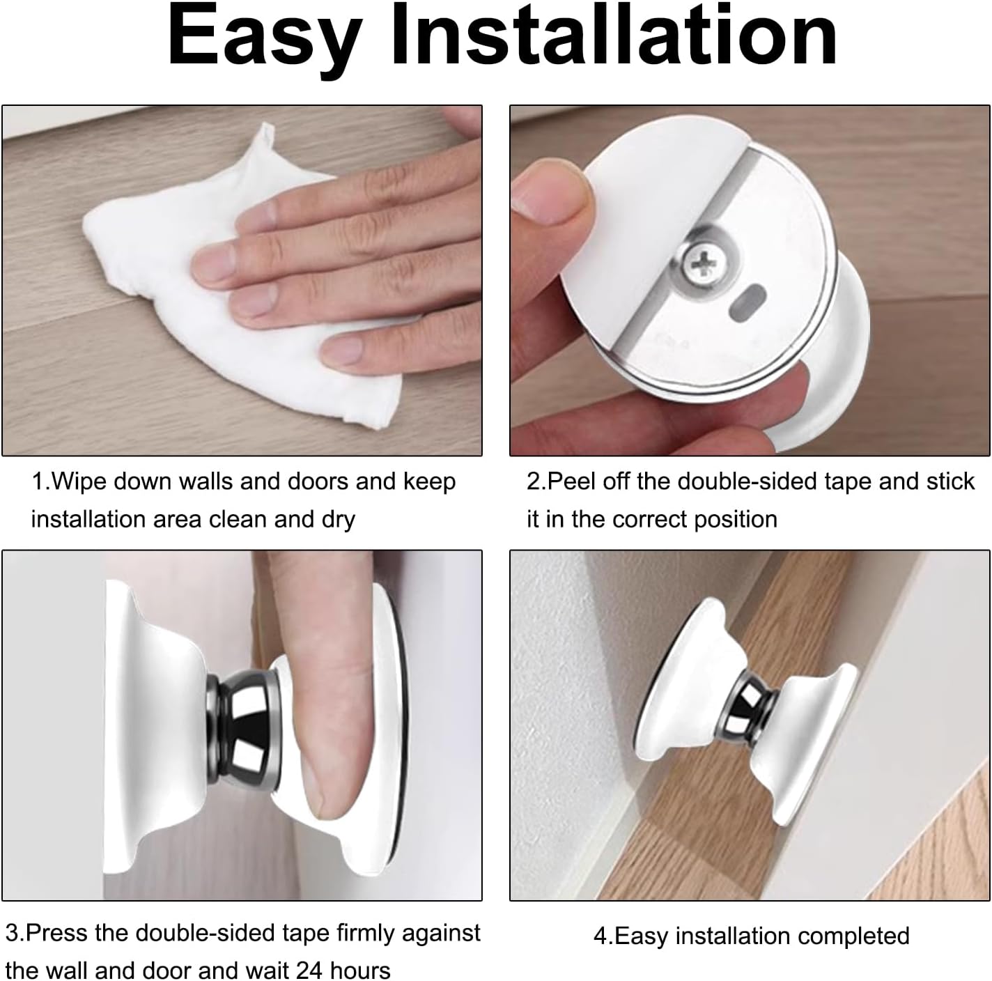 2 Pcs Magnetic Door Holder for RV Door Open White