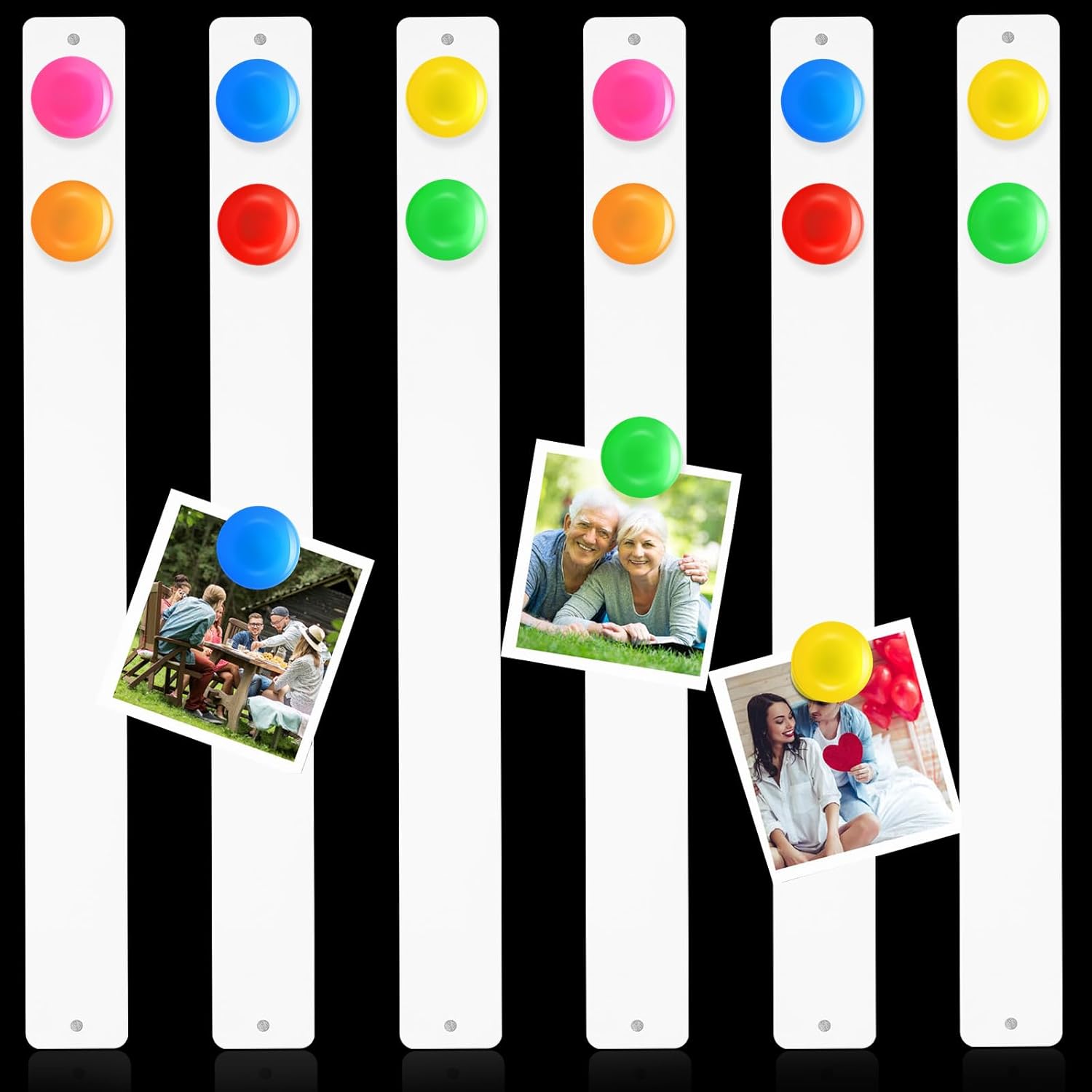 18 Pcs Magnet Bulletin Board Strips Frameless Stainless Steel