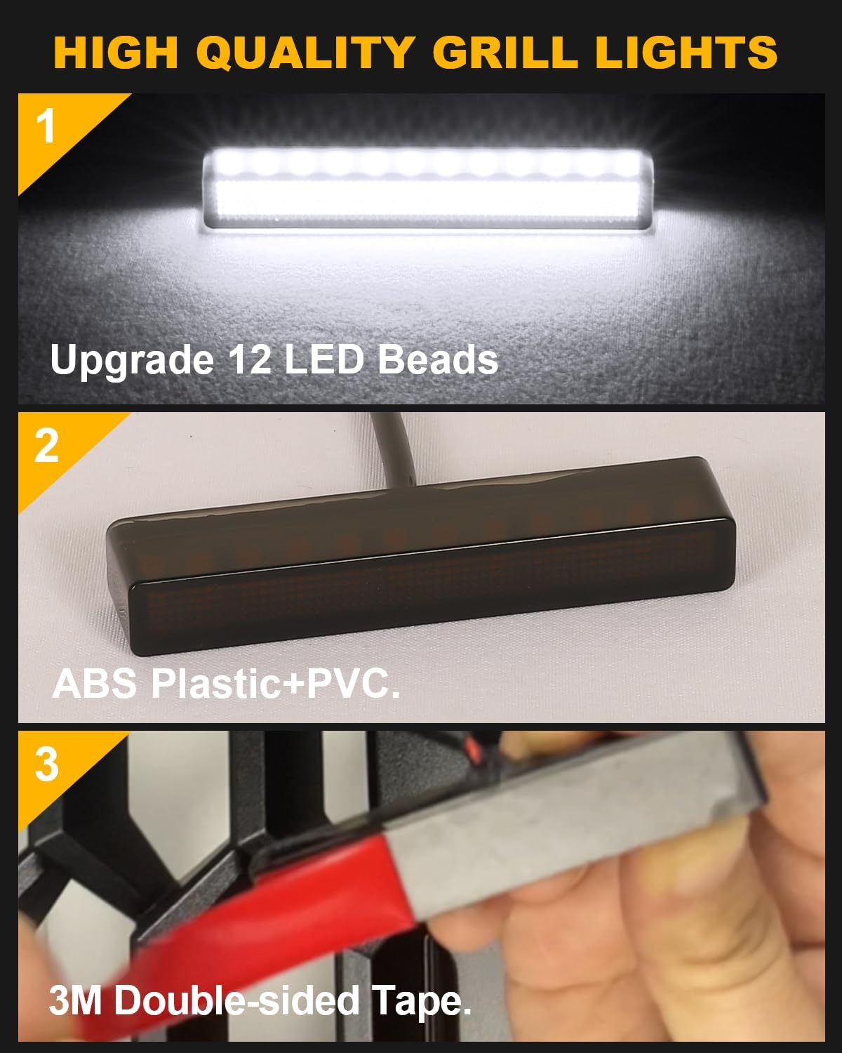 LED Front Grill Lights for 2019-2025 Toyota Tundra Raptor