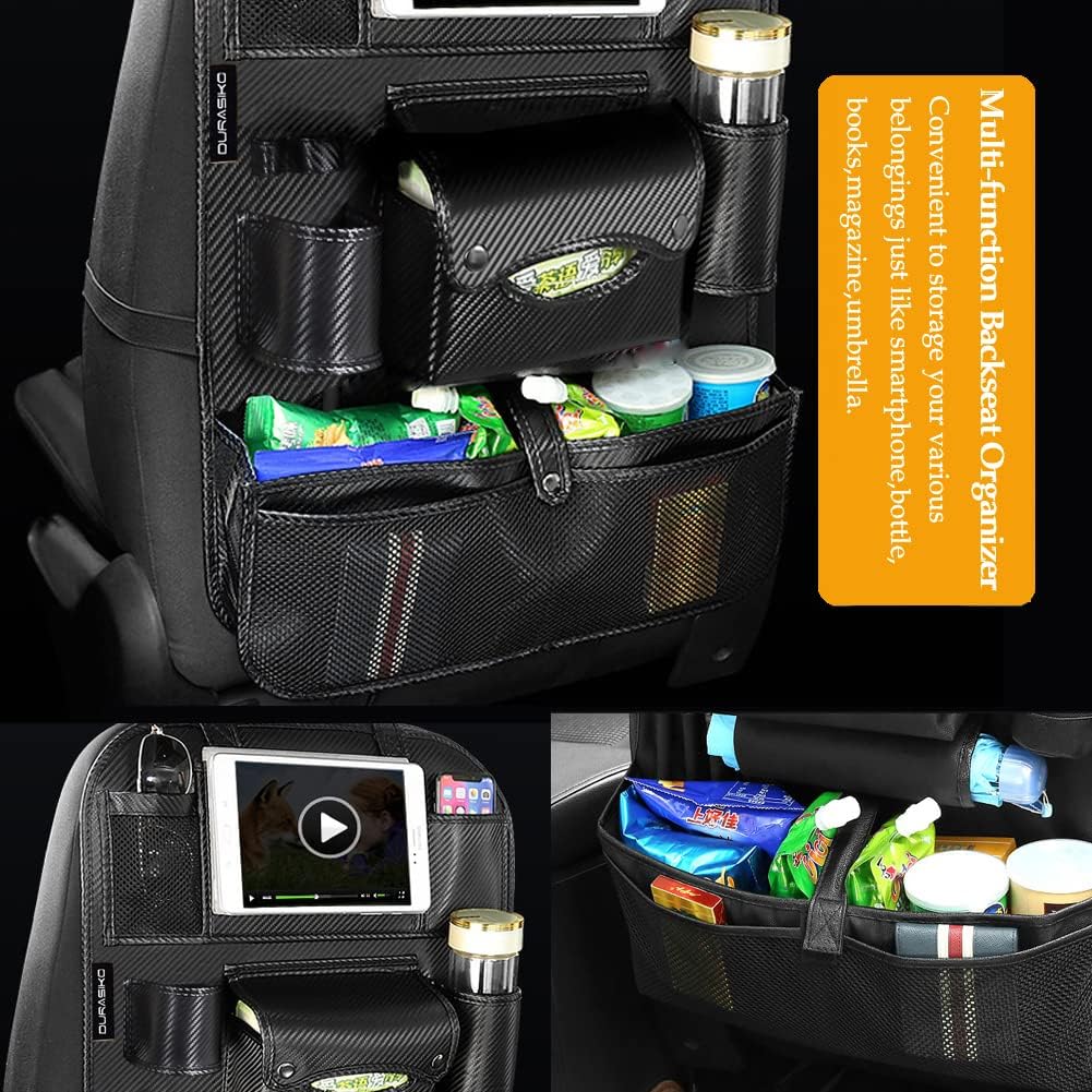 DurasikO Car Backseat Organizer with Foldable Table Tray