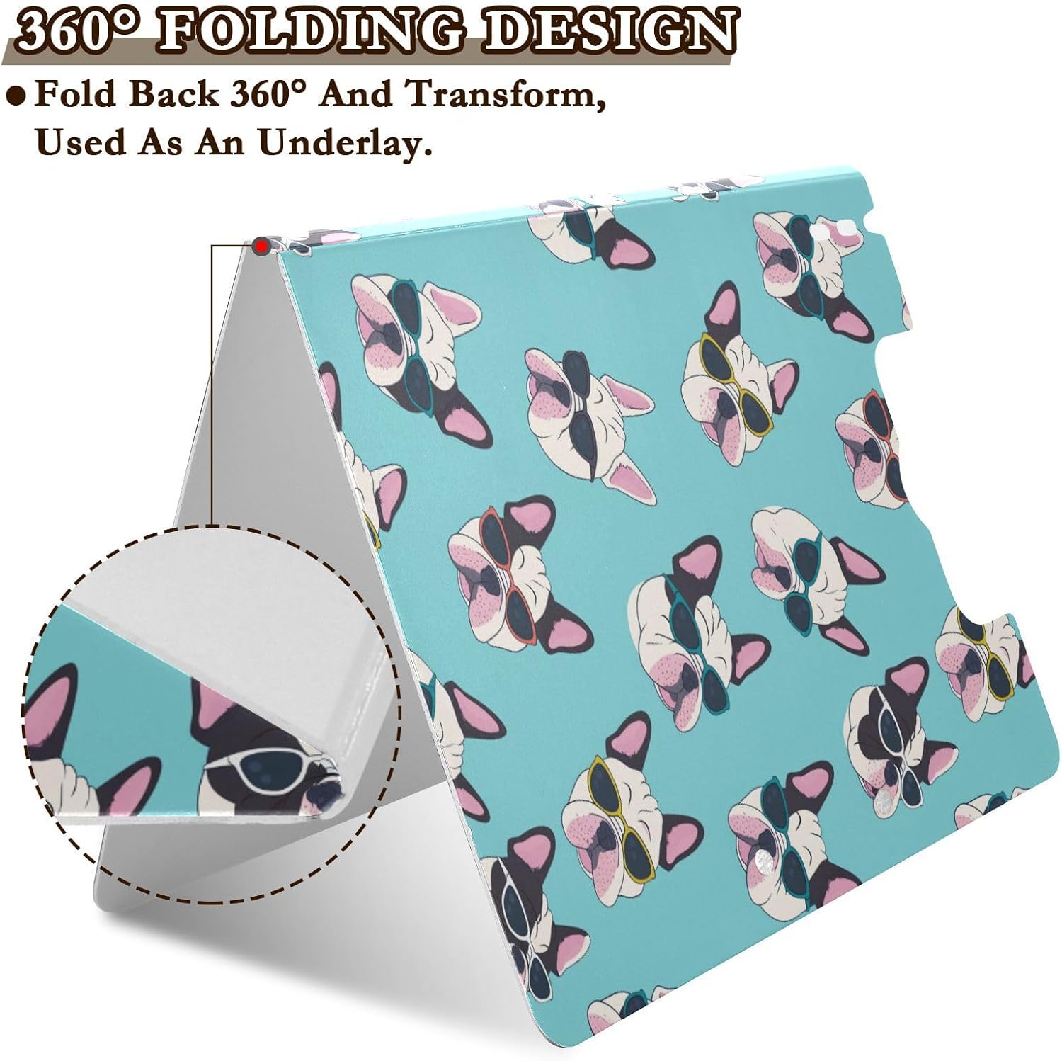 French Bulldog A4 Clipboard Folder with 360 Fold Design