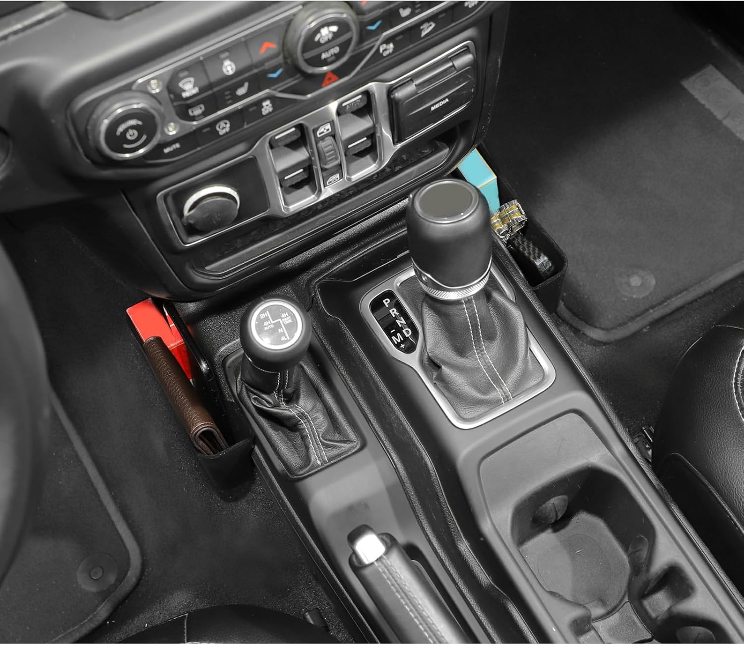 JWWY Gear Shift Storage Box for Jeep Wrangler JL JLU 4xe