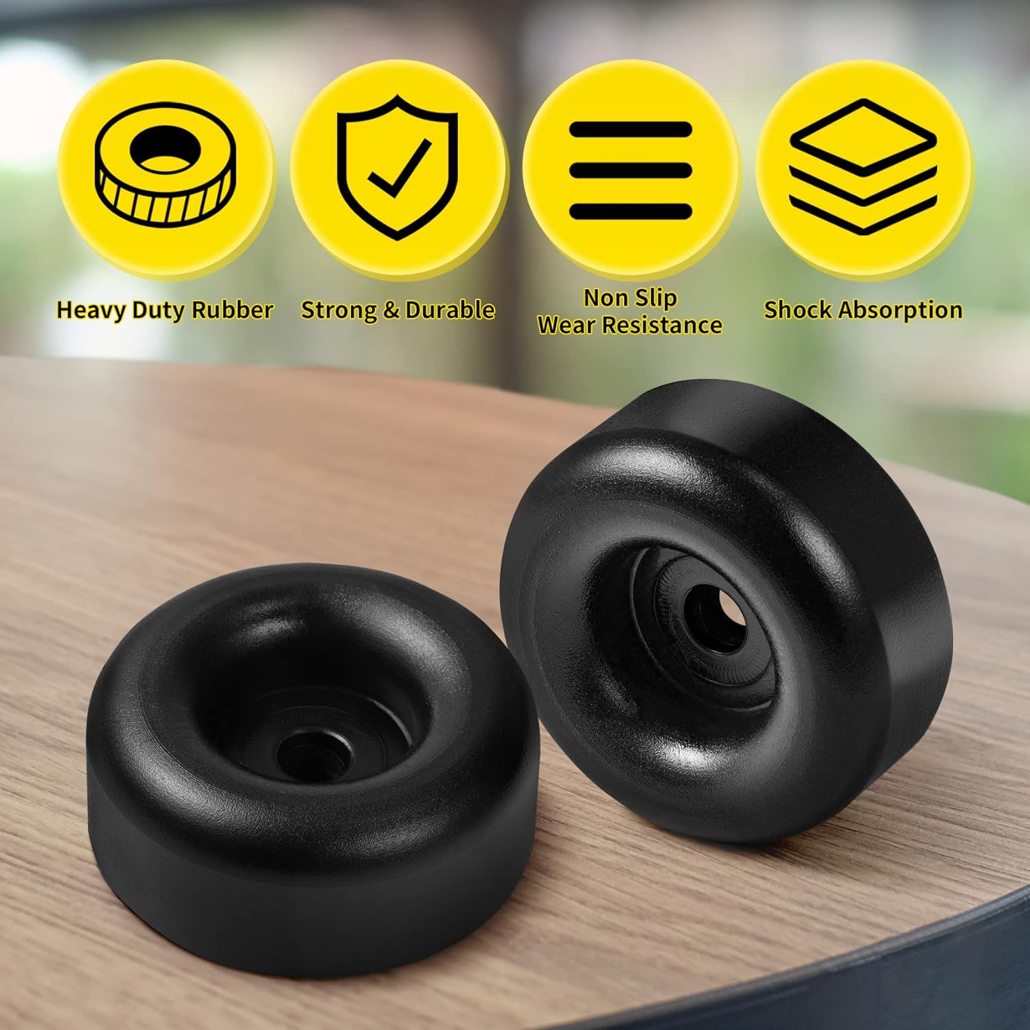 Trailer Ramp Door Rubber Bumpers 4 Pcs Black