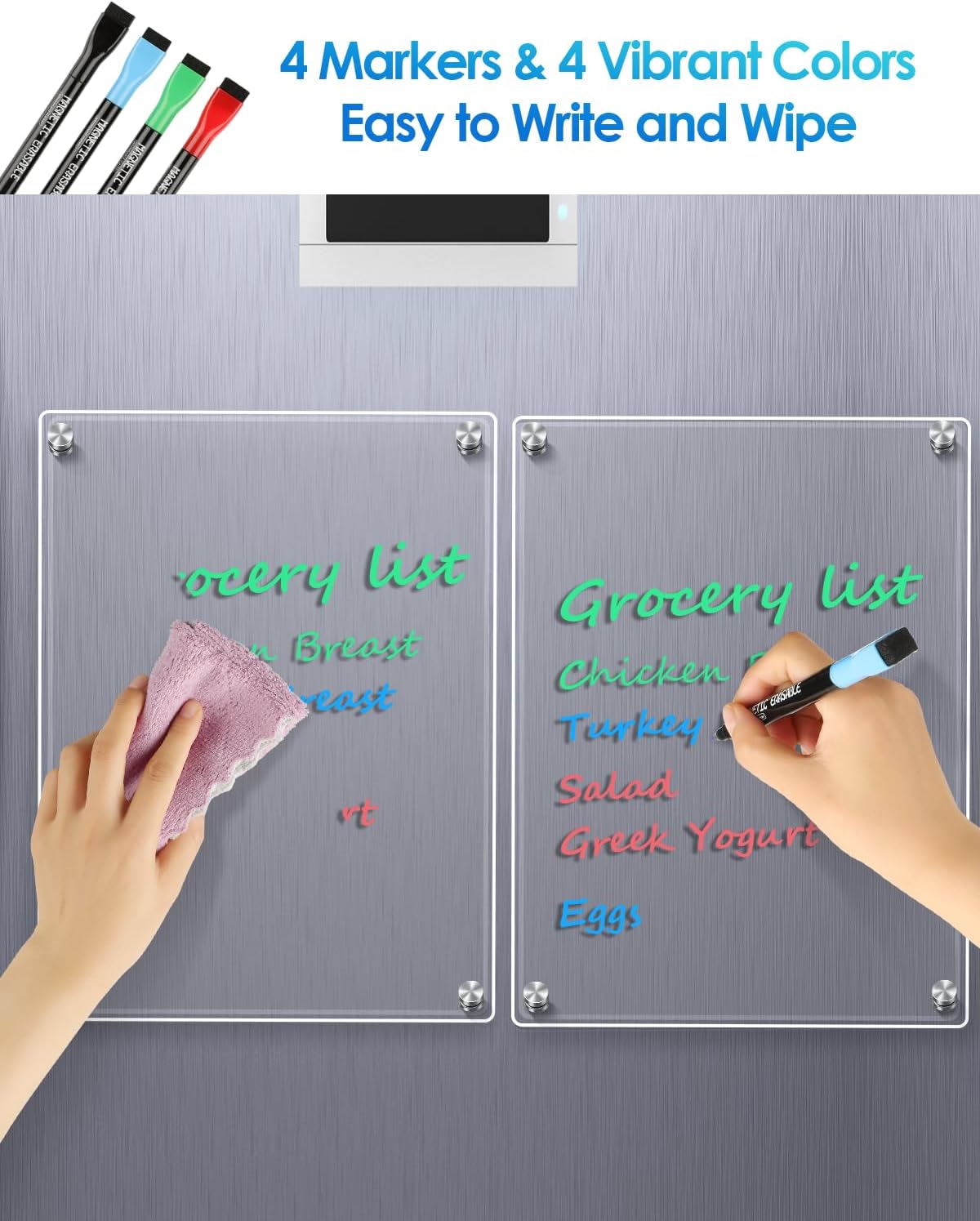 MaxGear Small Magnetic Dry Erase Board for Fridge