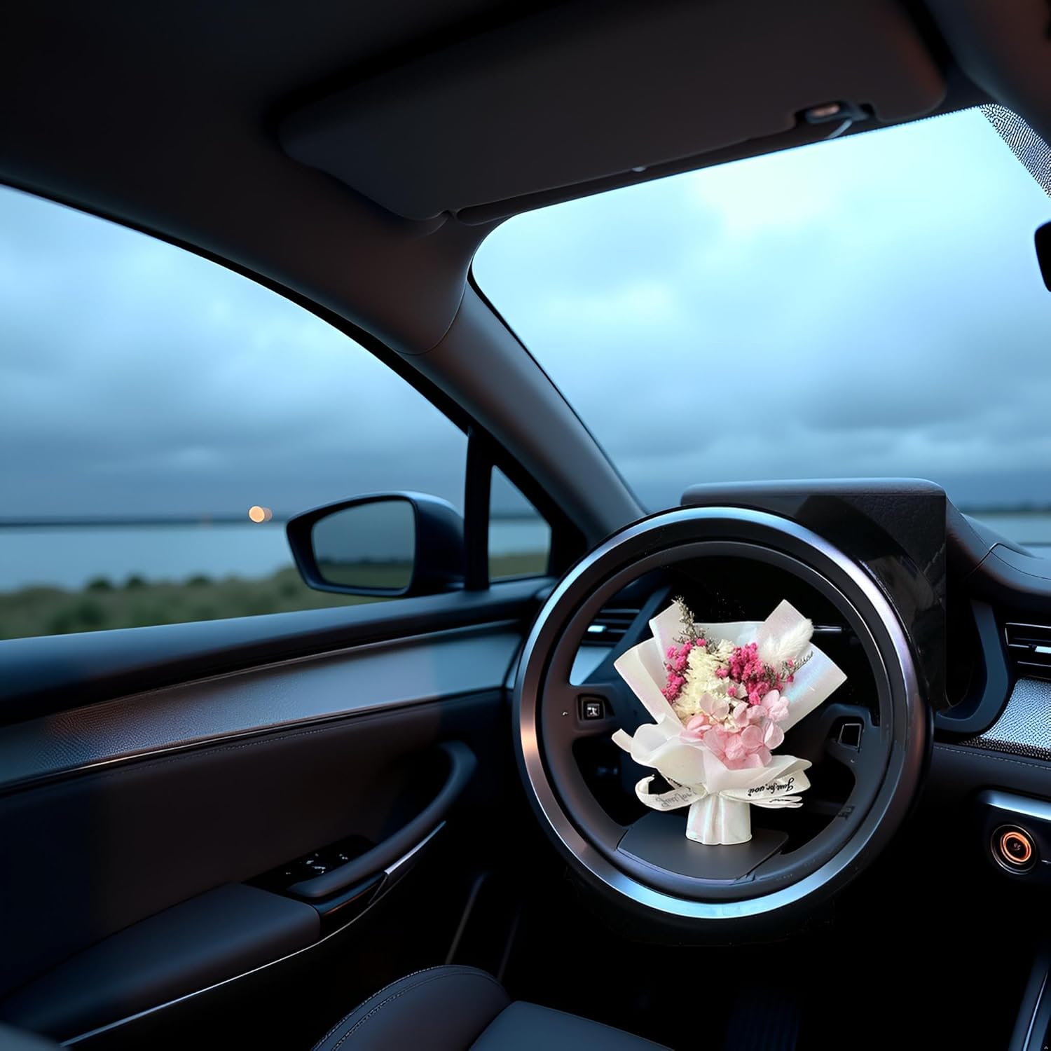 Galepromot Fresh Flowers Mini Dried Bouquet for Car Air Vent Clips