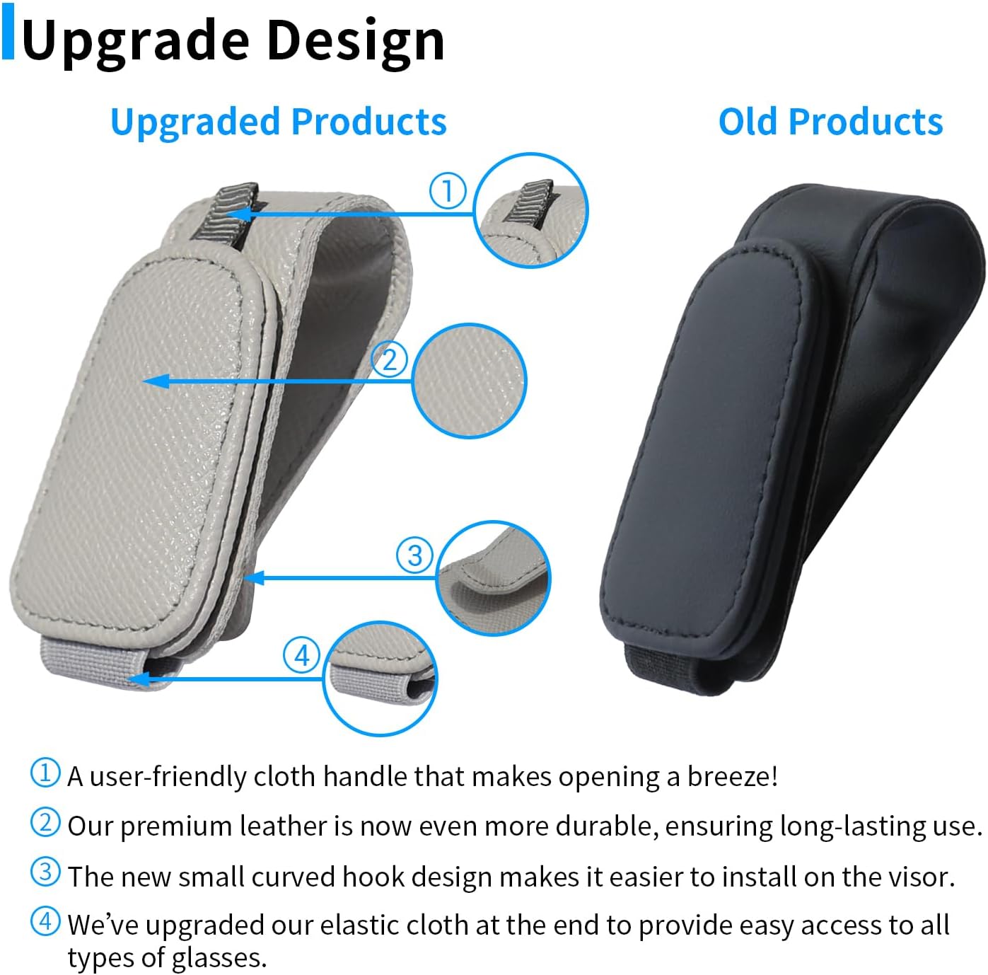 Yuoyar 2 Pack Magnetic Sunglass Holder for Car Visor