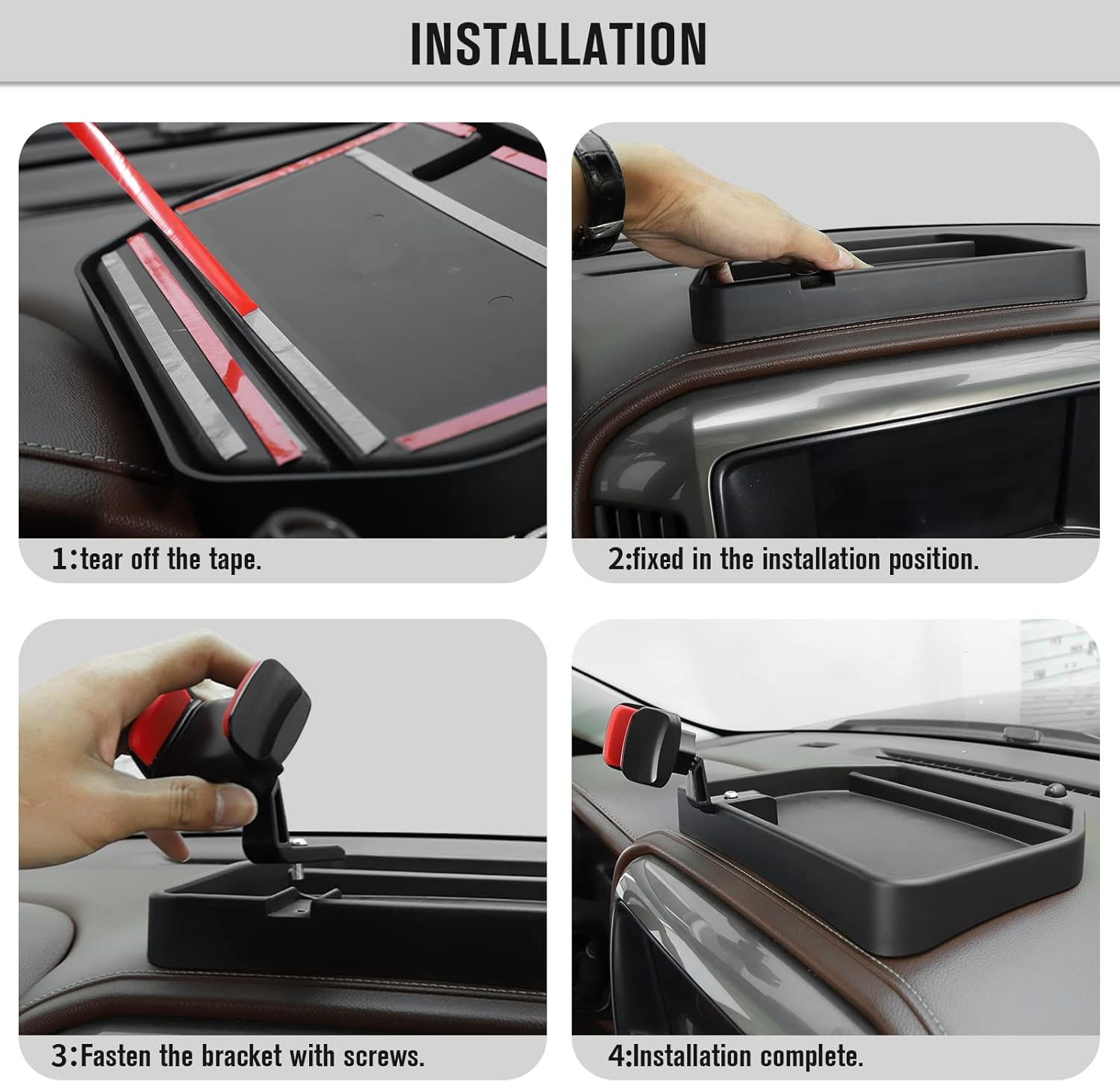 Chevy Silverado Dash Phone Holder Mount - Black