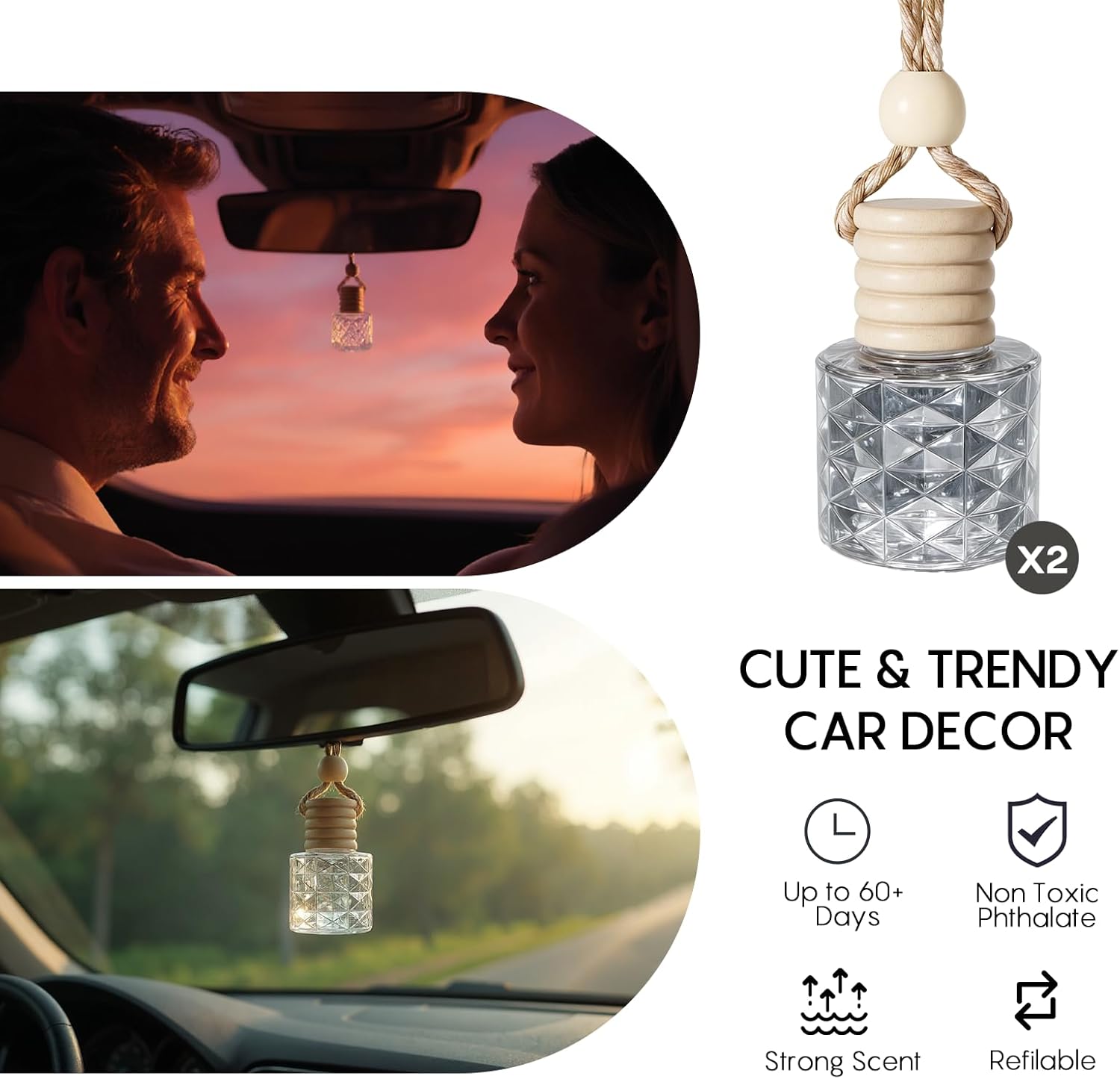 Veloz Hanging Car Air Freshener Santal Voyage Scent