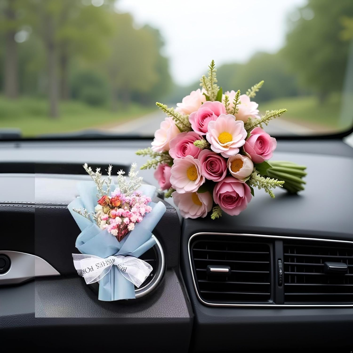 Fresh Flowers Mini Dried Flowers Car Air Vent Clip