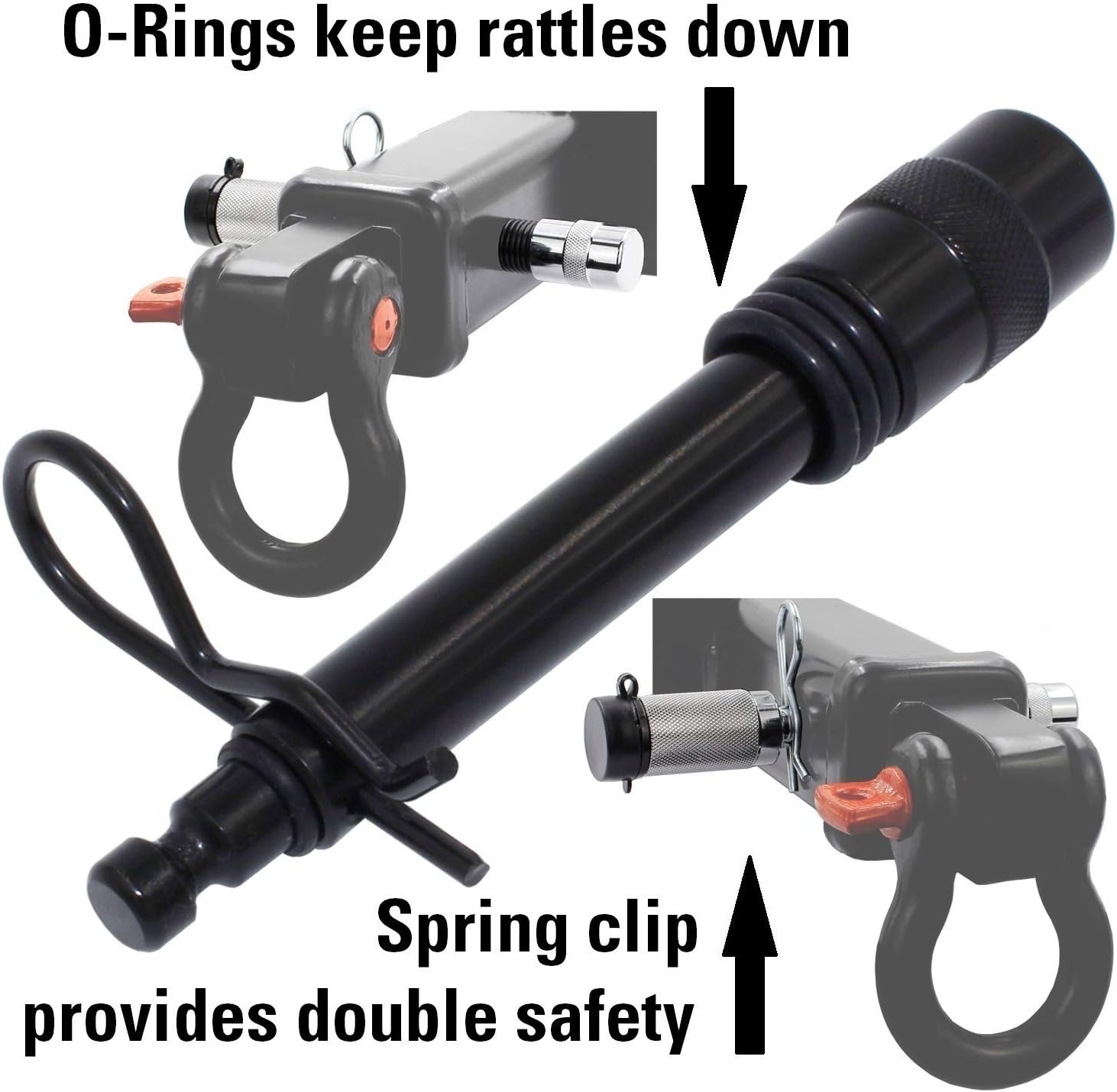 TowWorks 79631 Unique Keyed Hitch Lock with Extra Long Pin