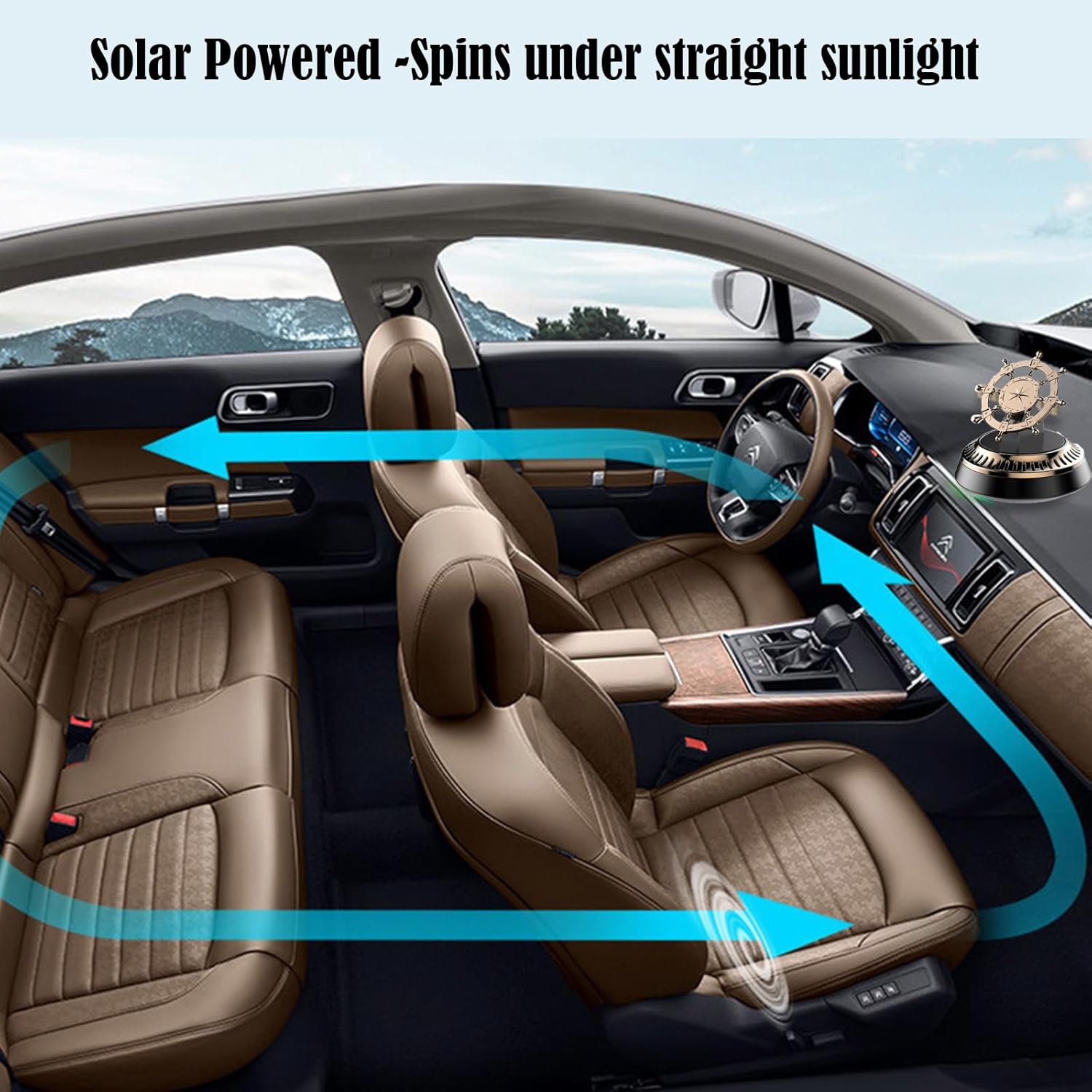 Solar-Powered Fidget Spinner Car Air Freshener