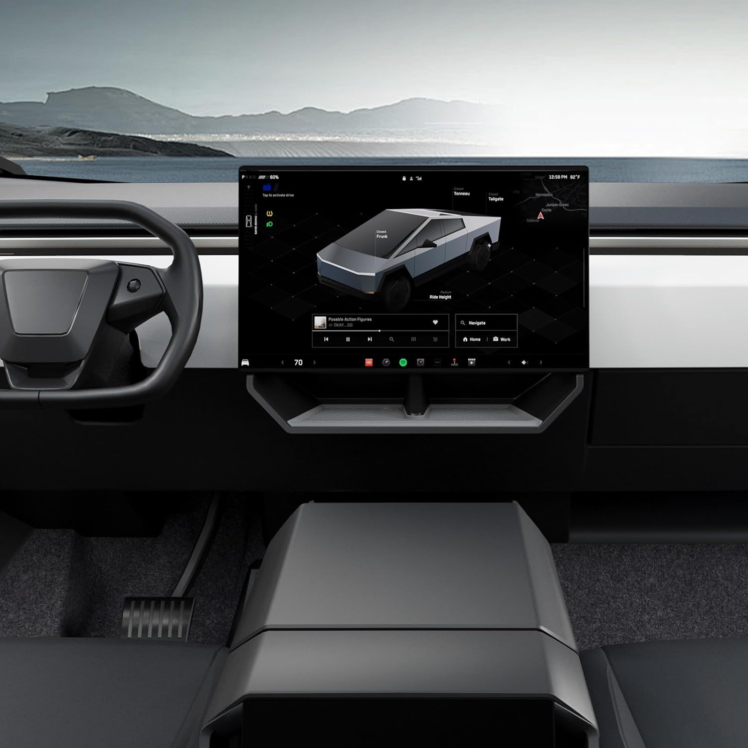 Under Screen Storage Box for Tesla Cybertruck 2024