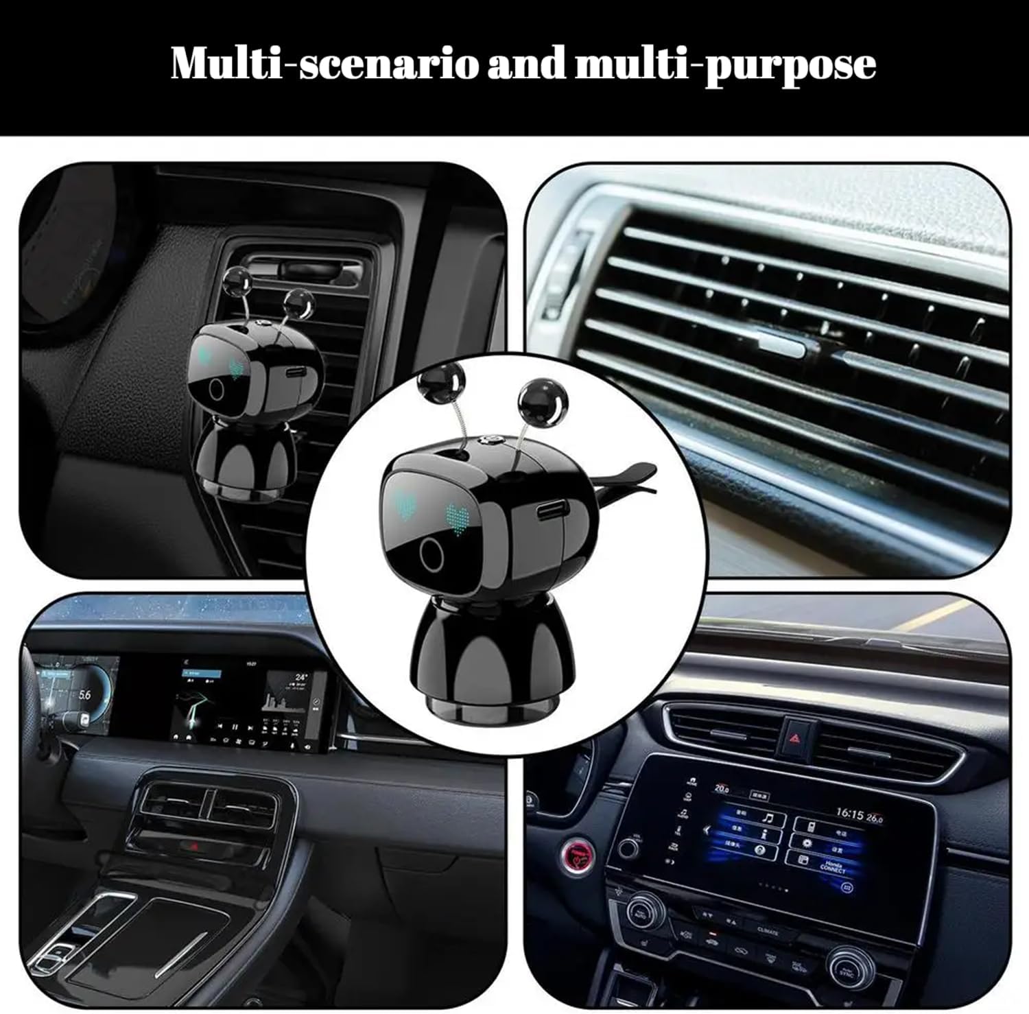Robot Intelligent Aromatherapy Machine Smart Cute Robot Car Air Freshener V3