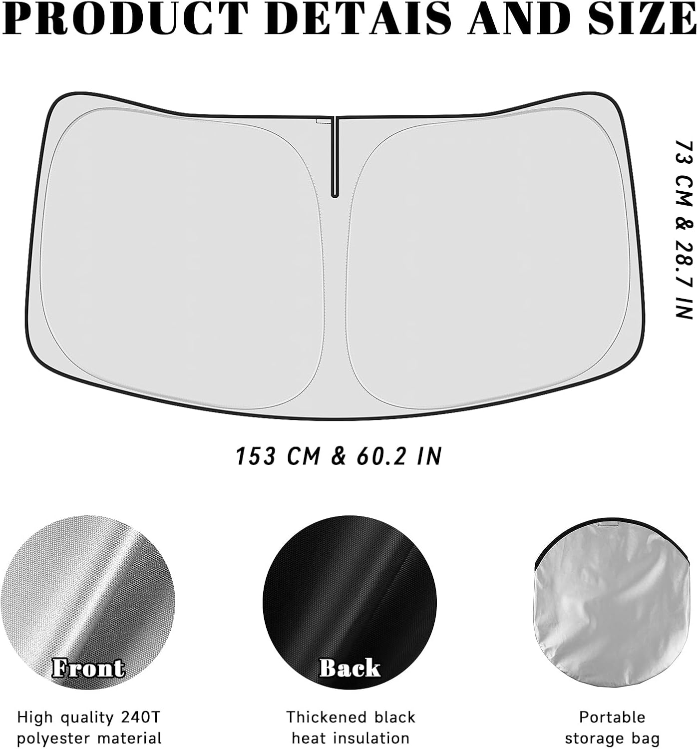 PeakPurit Windshield Sunshade for Ford 2016-2019 Explorer