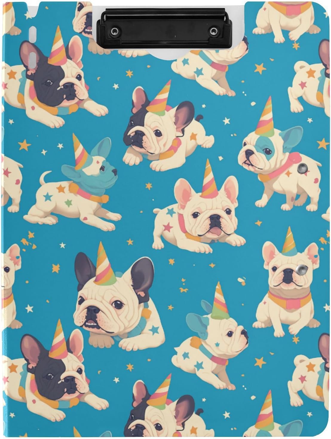 SHJI Funny French Bulldog Unicorn Clipboard Folder A4