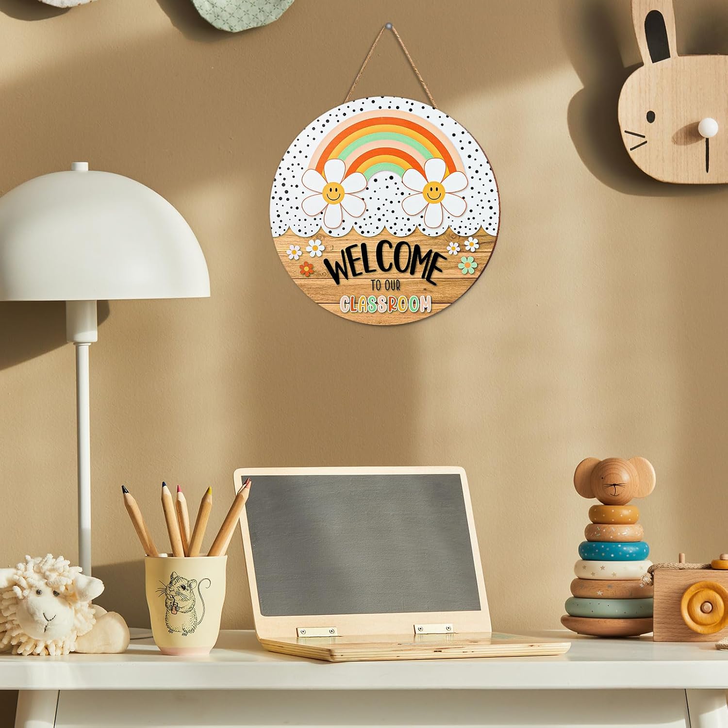 Boho Welcome Sign for Classroom Door Decor 114in