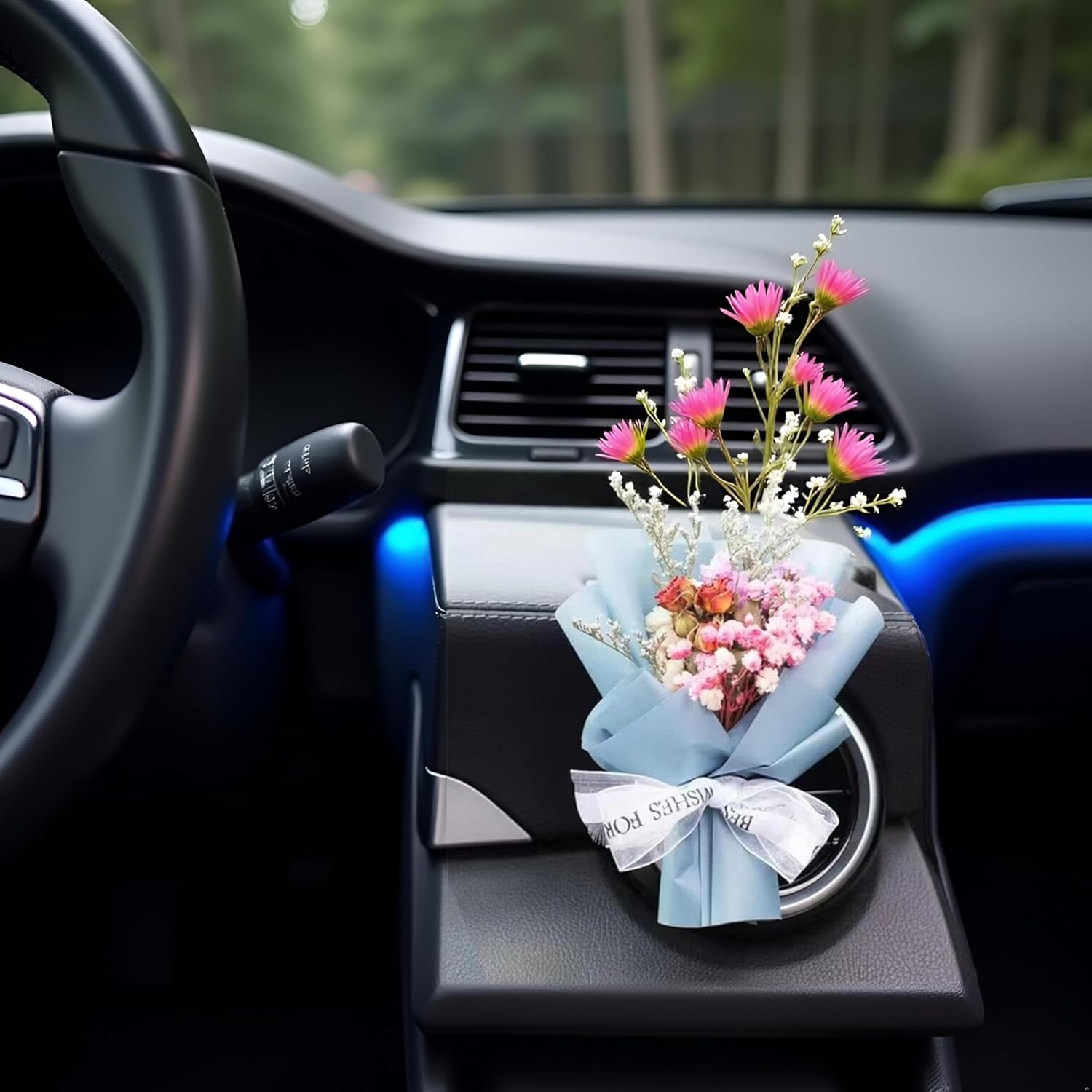 Fresh Flowers Mini Dried Flowers Car Air Vent Clip