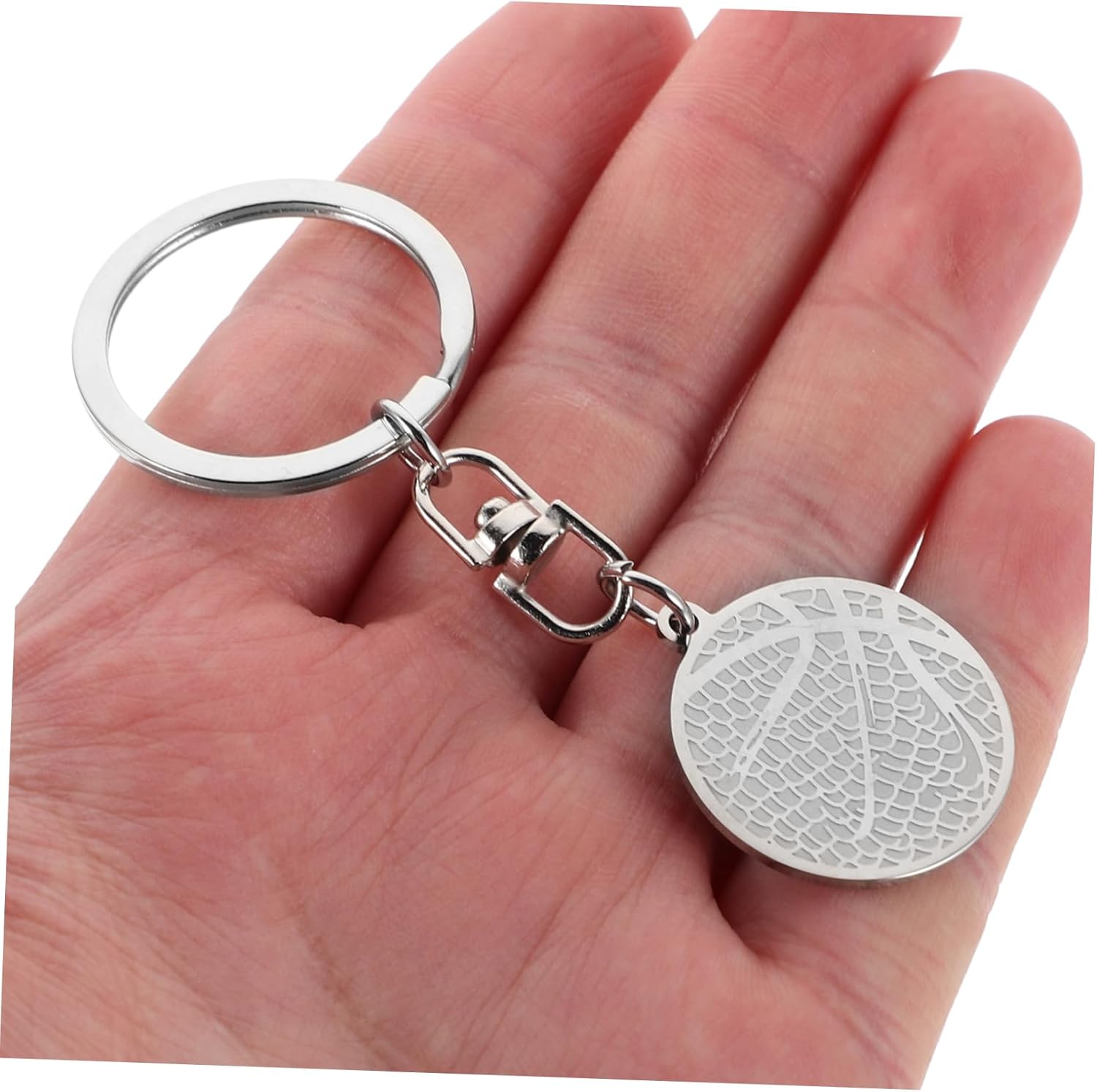Sosoport Basketball Keychain Stainless Steel Charm