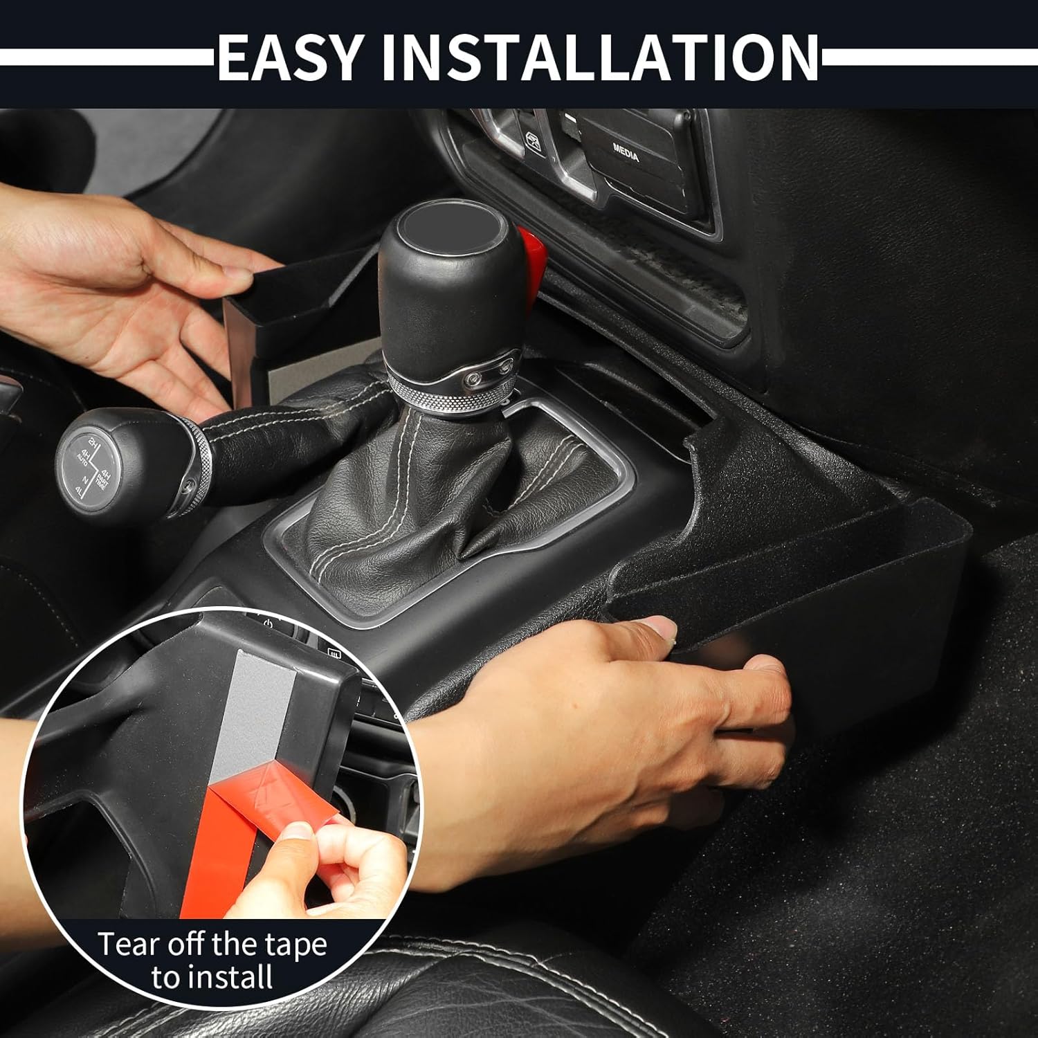 JWWY Gear Shift Storage Box for Jeep Wrangler JL JLU 4xe